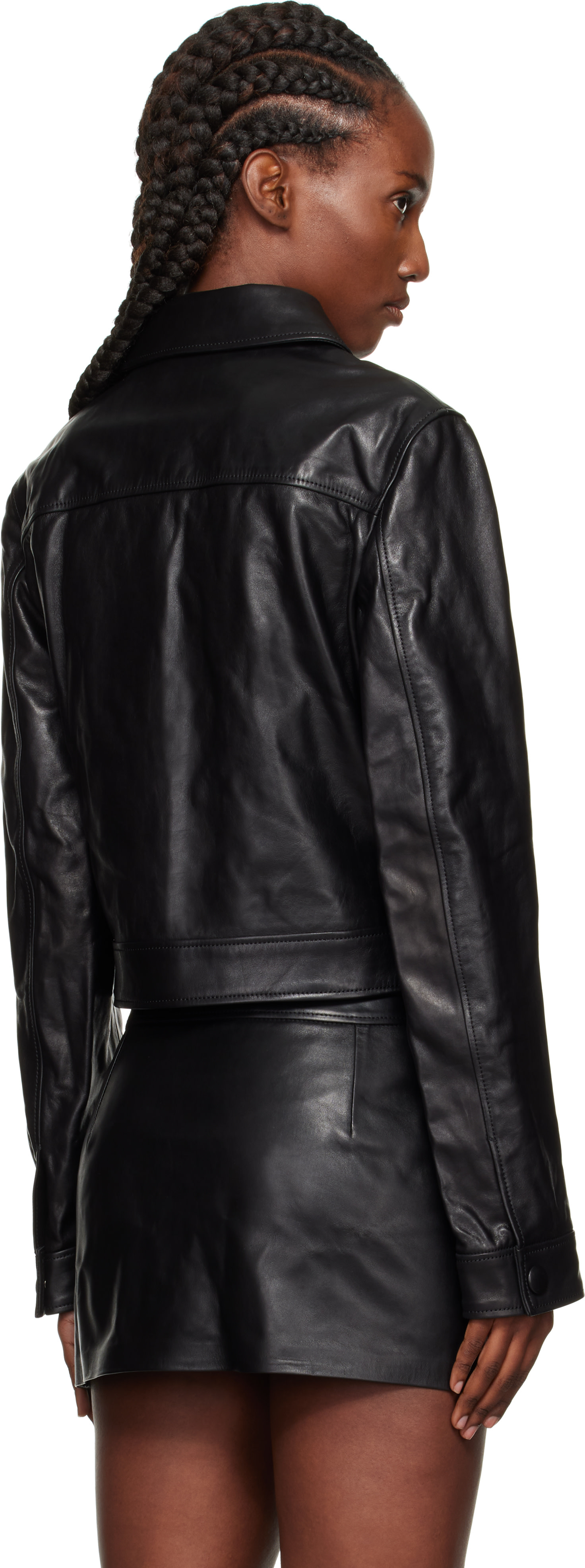 AMIRI: Black MA Leather Jacket | SSENSE
