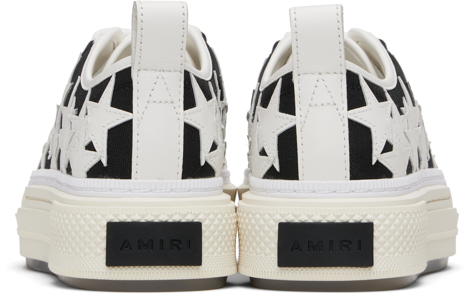 AMIRI: Black & White Stars Court Low Sneakers | SSENSE