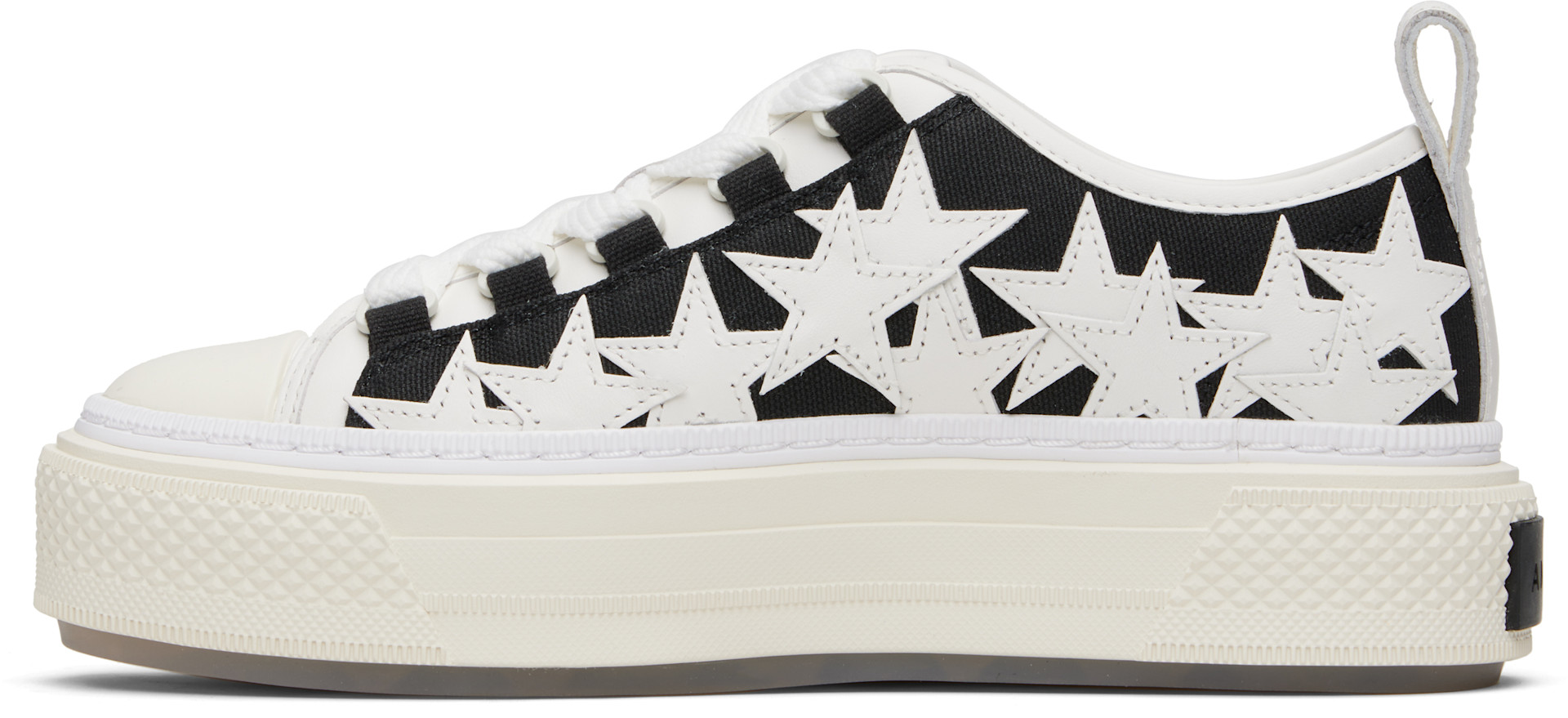 AMIRI: Black & White Stars Court Low Sneakers | SSENSE