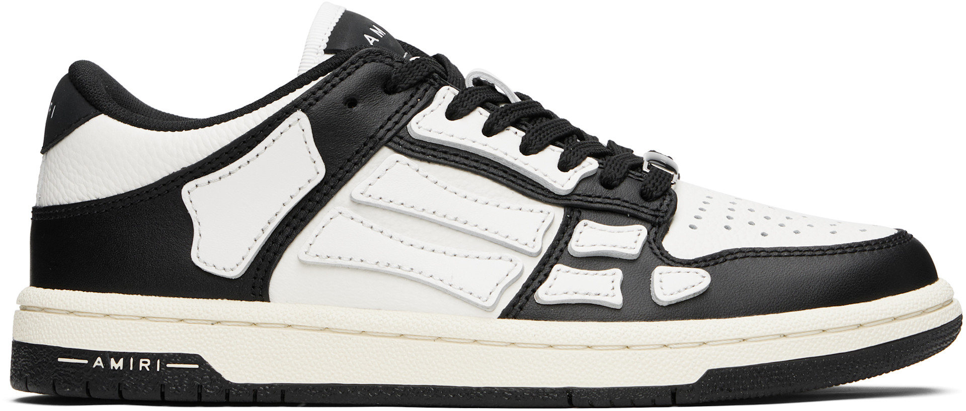 AMIRI: Black & White Skel-Top Low Sneakers | SSENSE AMIRI: Black & White Skel-Top Low Sneakers | SSENSE