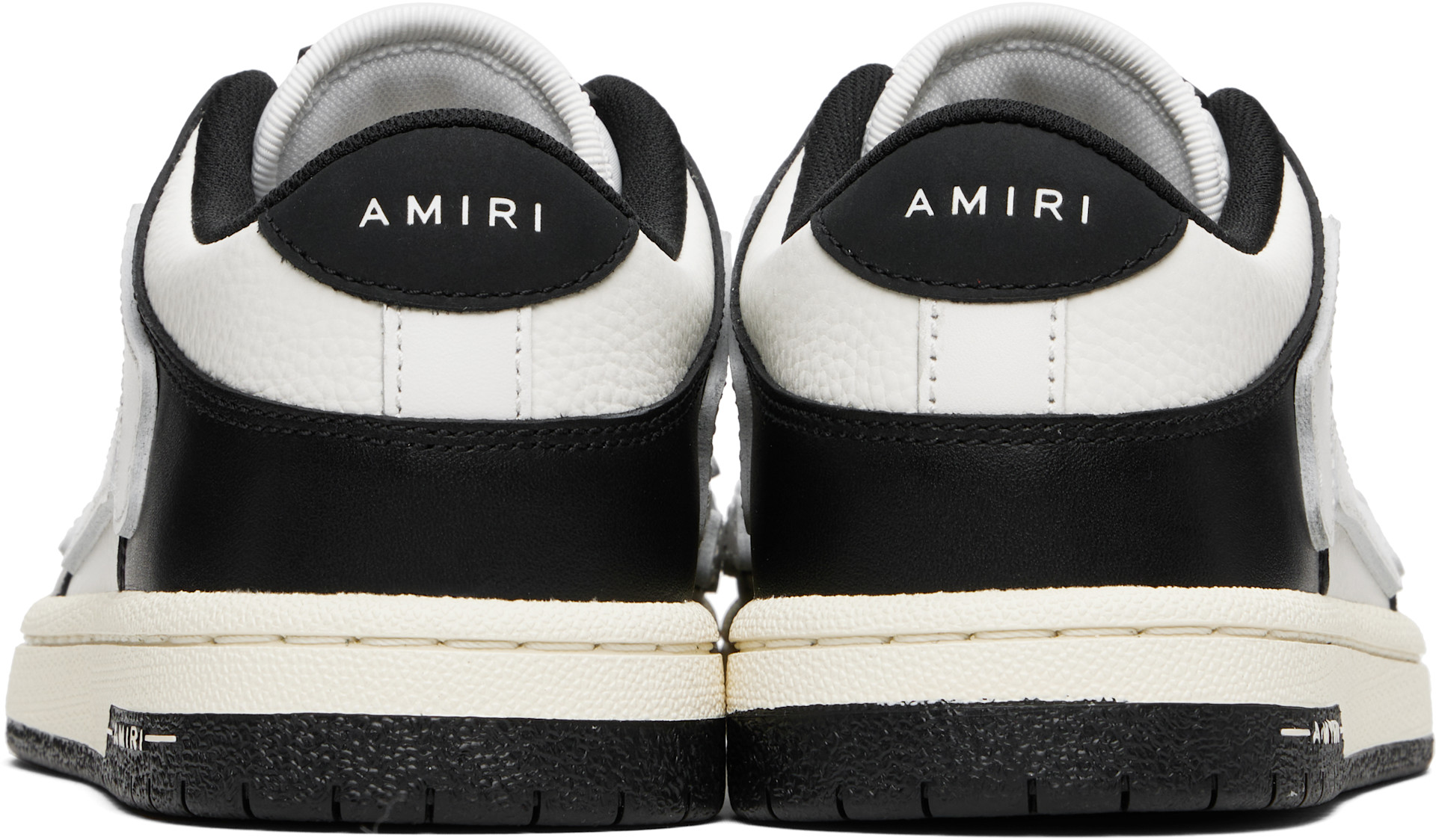 AMIRI: Black & White Skel-Top Low Sneakers | SSENSE