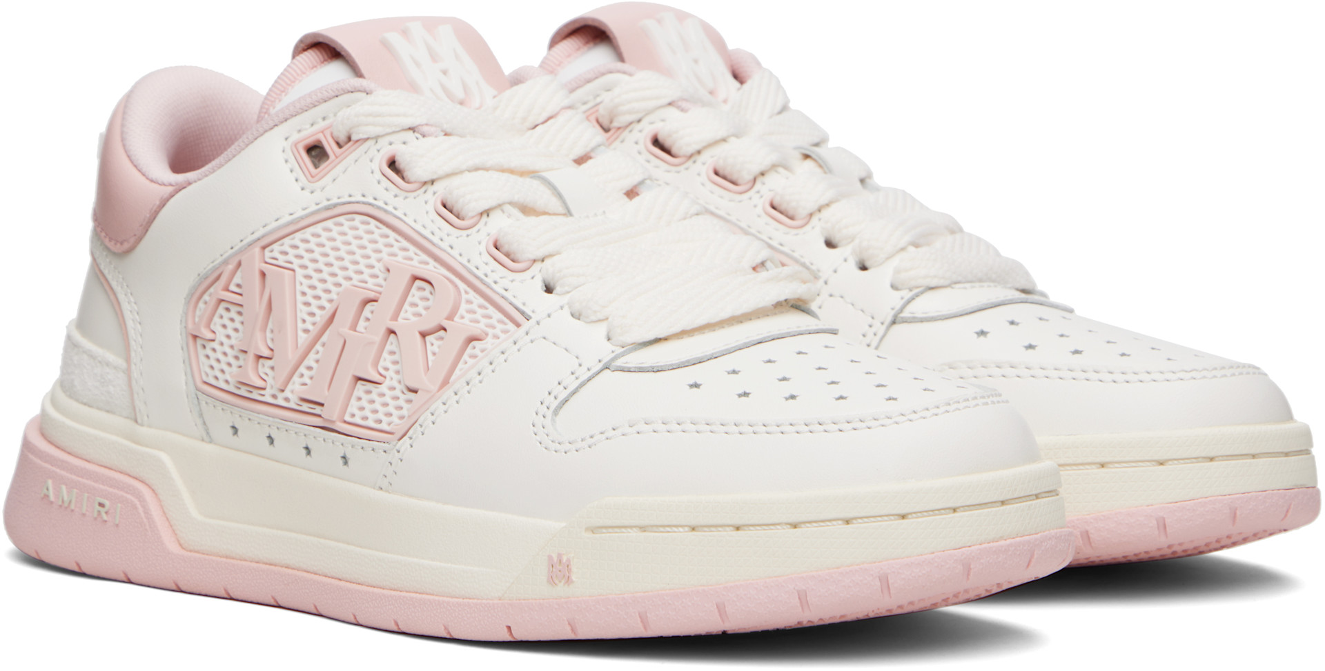 AMIRI - Baskets basses rose et blanc