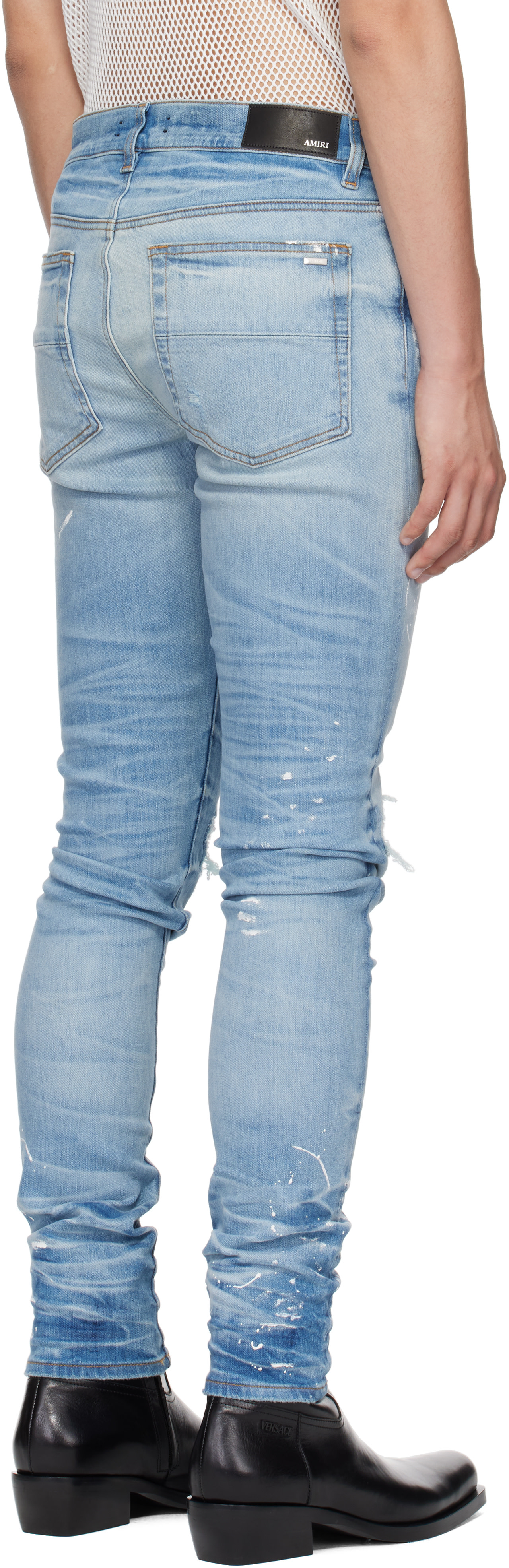 AMIRI: Blue Painter Denim MX1 Jeans | SSENSE