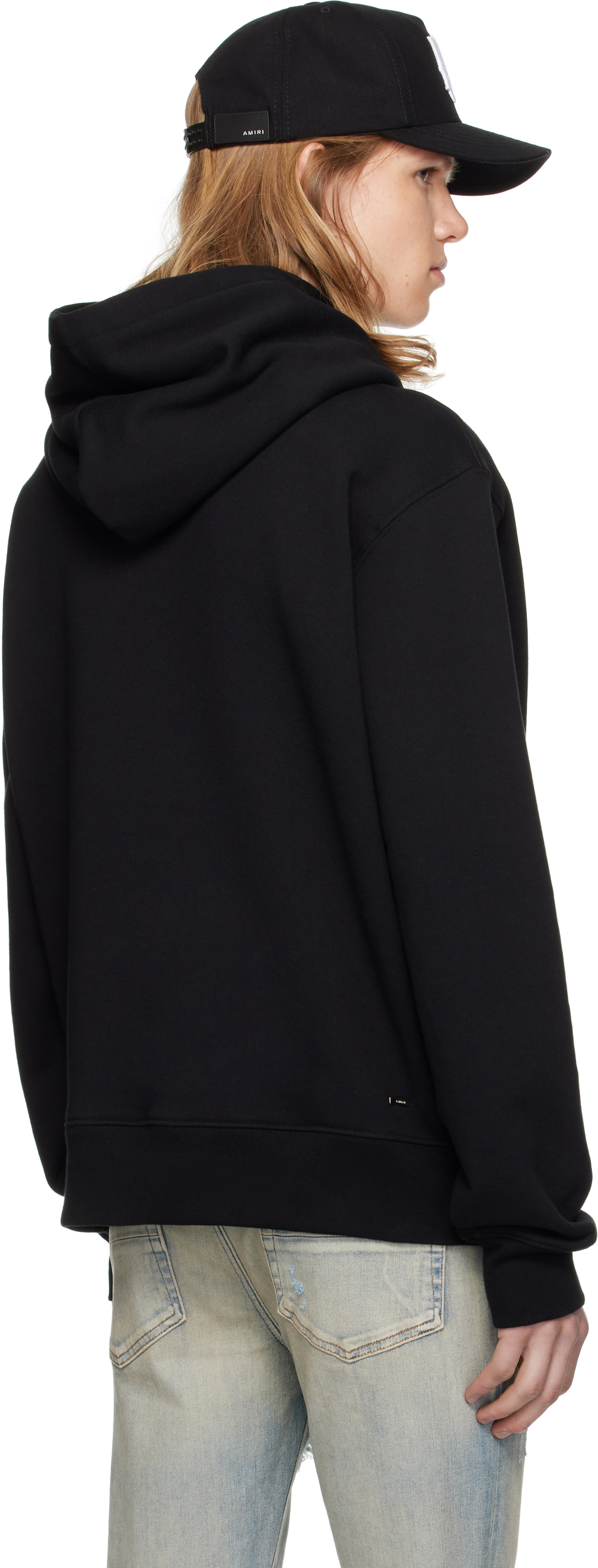 AMIRI - Pull à capuche noir à logo décalé