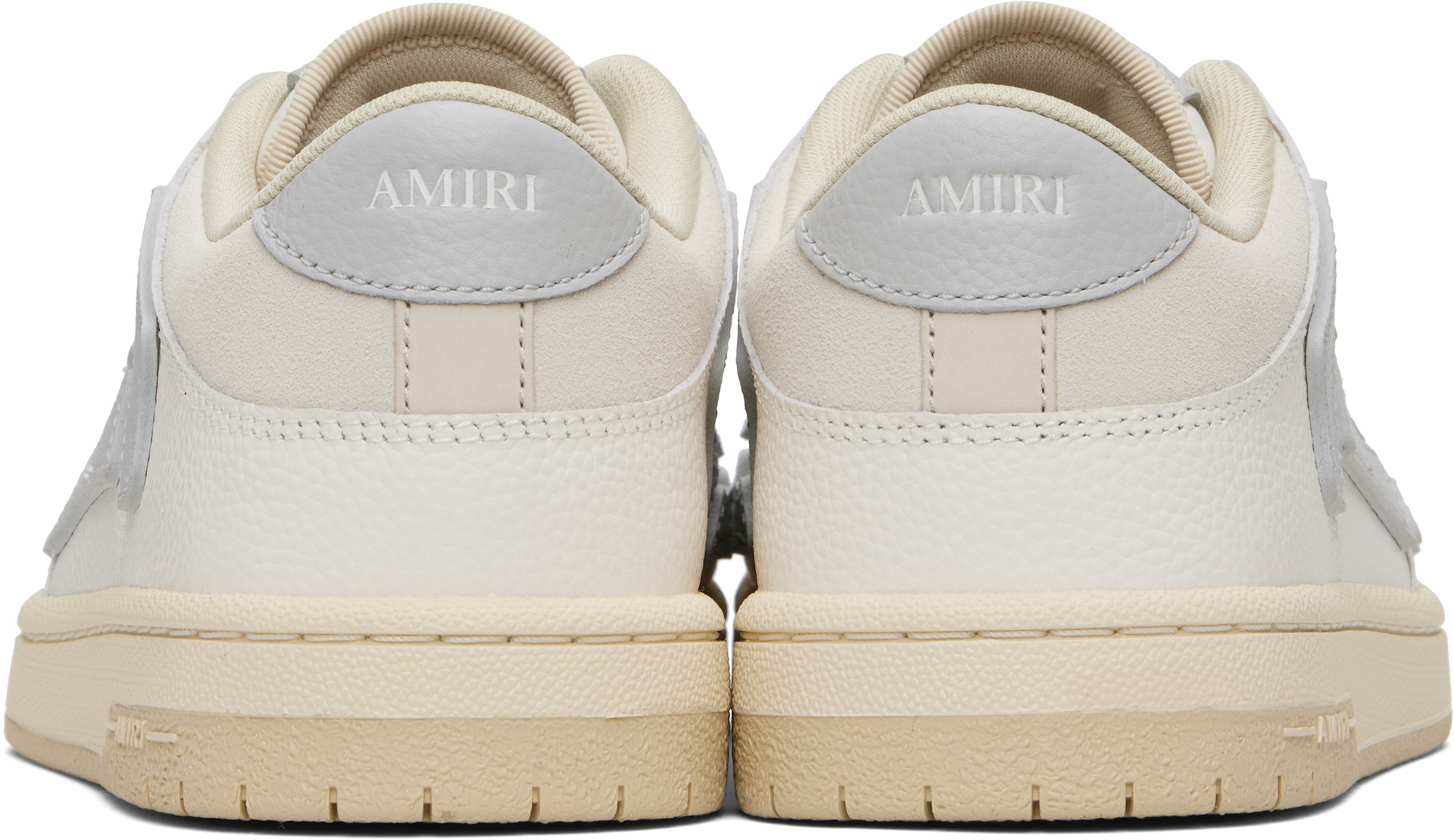 AMIRI: White & Gray Skel Top Low Sneakers | SSENSE