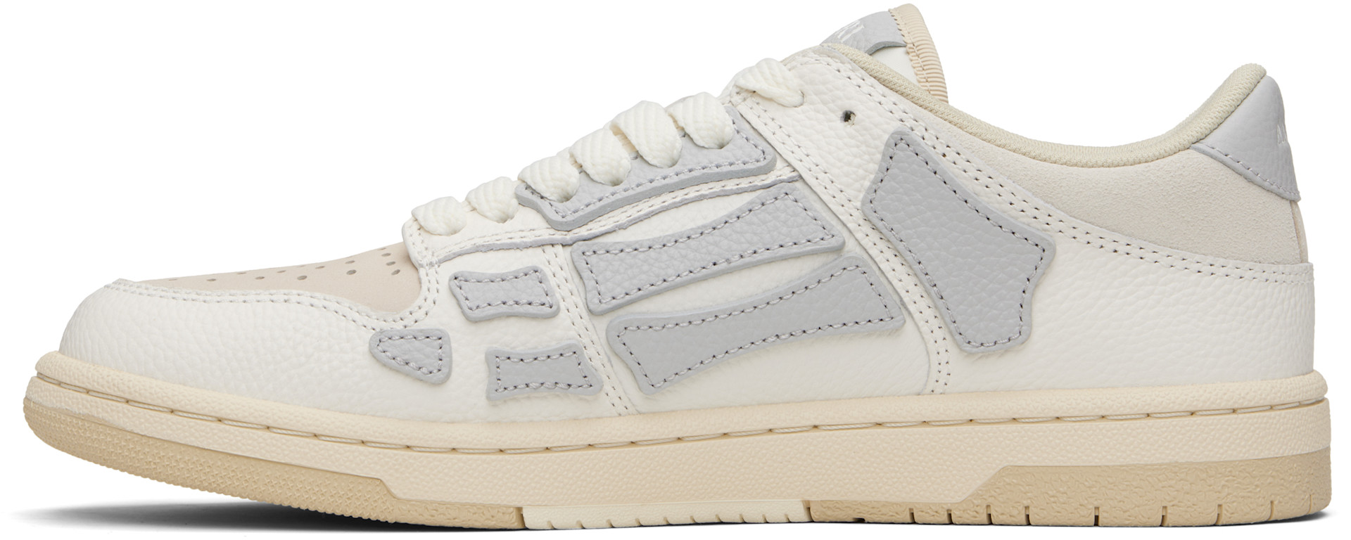 AMIRI: White & Gray Skel Top Low Sneakers | SSENSE