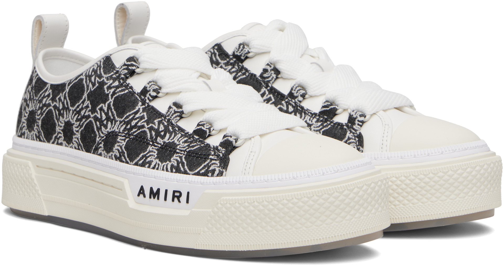 AMIRI: Black & White MA Quad Court Low Sneakers | SSENSE