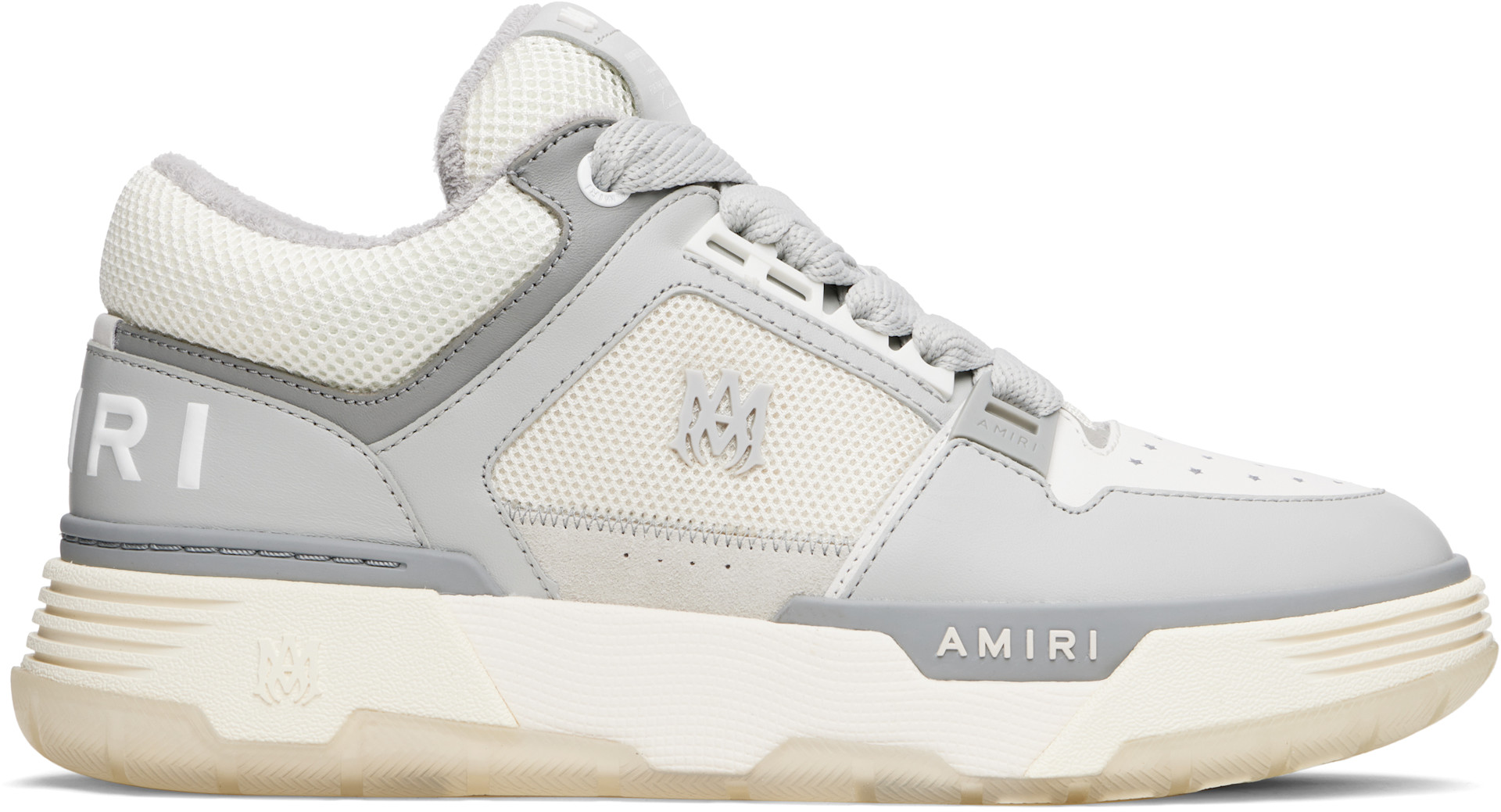 AMIRI: オフホワイト＆グレー MA-1 スニーカー | SSENSE 日本