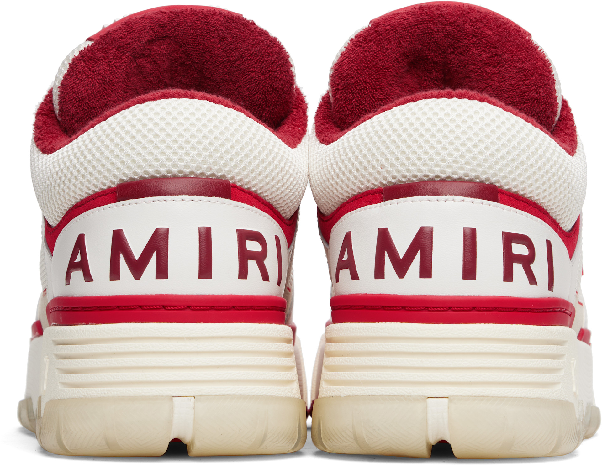 AMIRI: White & Red MA-1 Sneakers | SSENSE