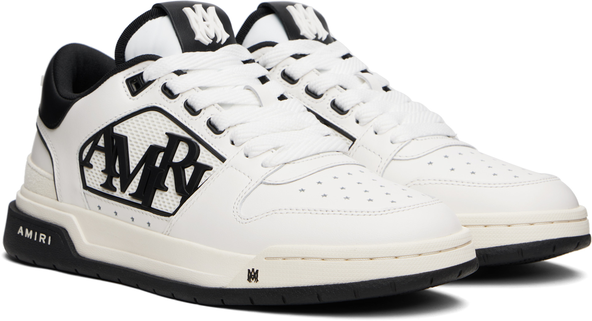 AMIRI: White & Black Classic Low Sneakers | SSENSE