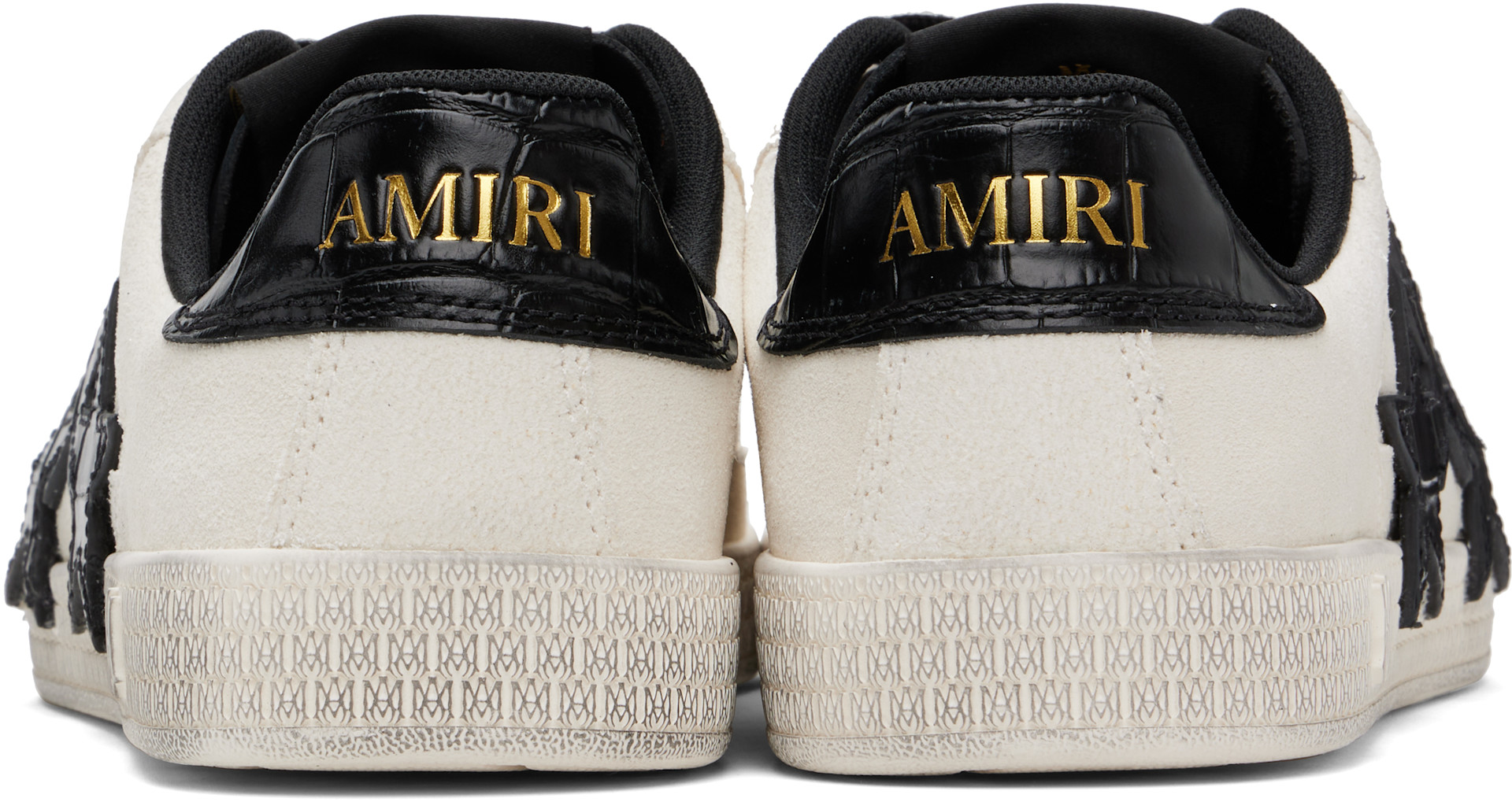 AMIRI - Off-White Croc Debossed Pacific Sneakers