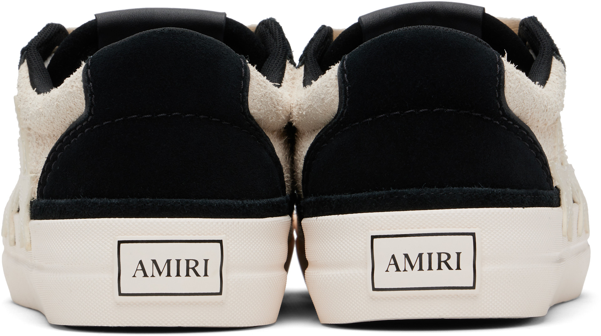 AMIRI: Black & Off-White Sunset Skate Low Sneakers | SSENSE