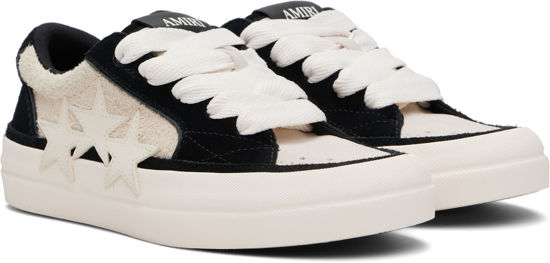 AMIRI: Black & Off-White Sunset Skate Low Sneakers | SSENSE