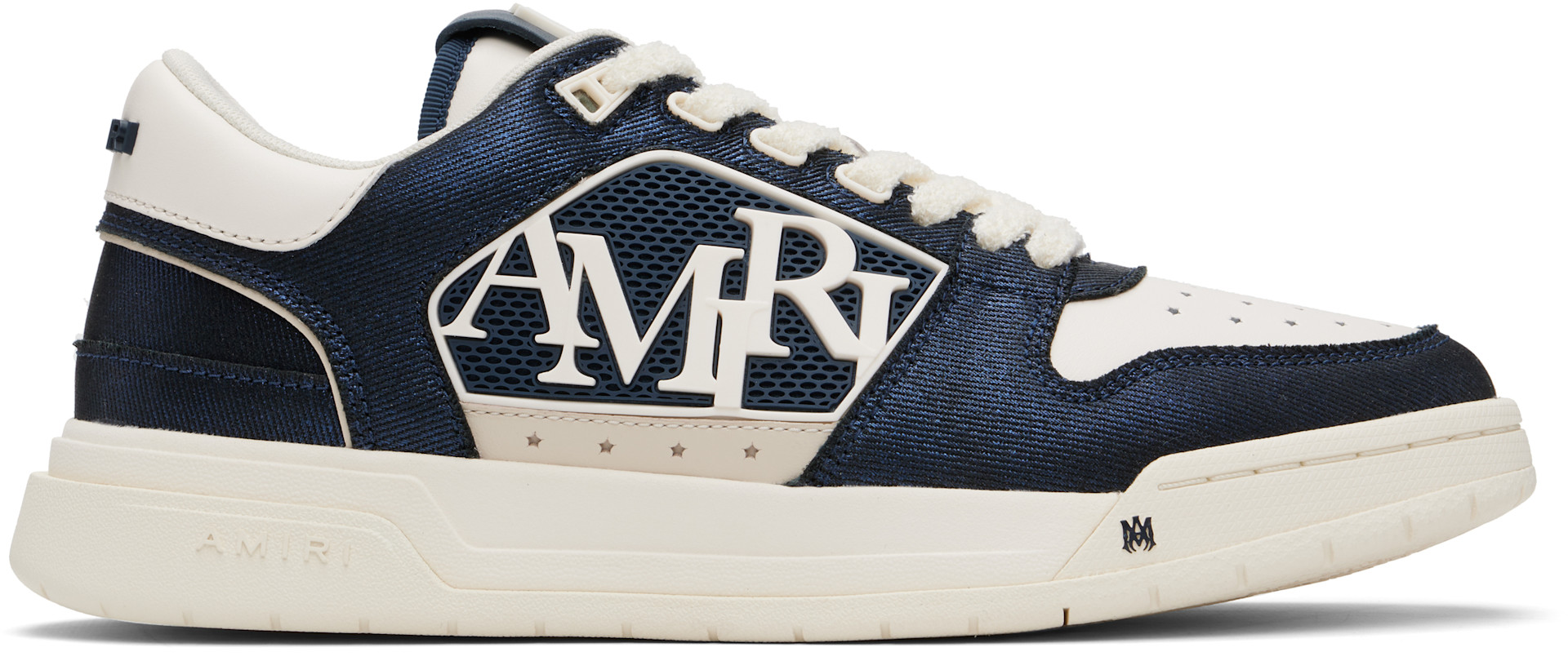 AMIRI: ネイビー＆ホワイト Classic Low スニーカー | SSENSE 日本