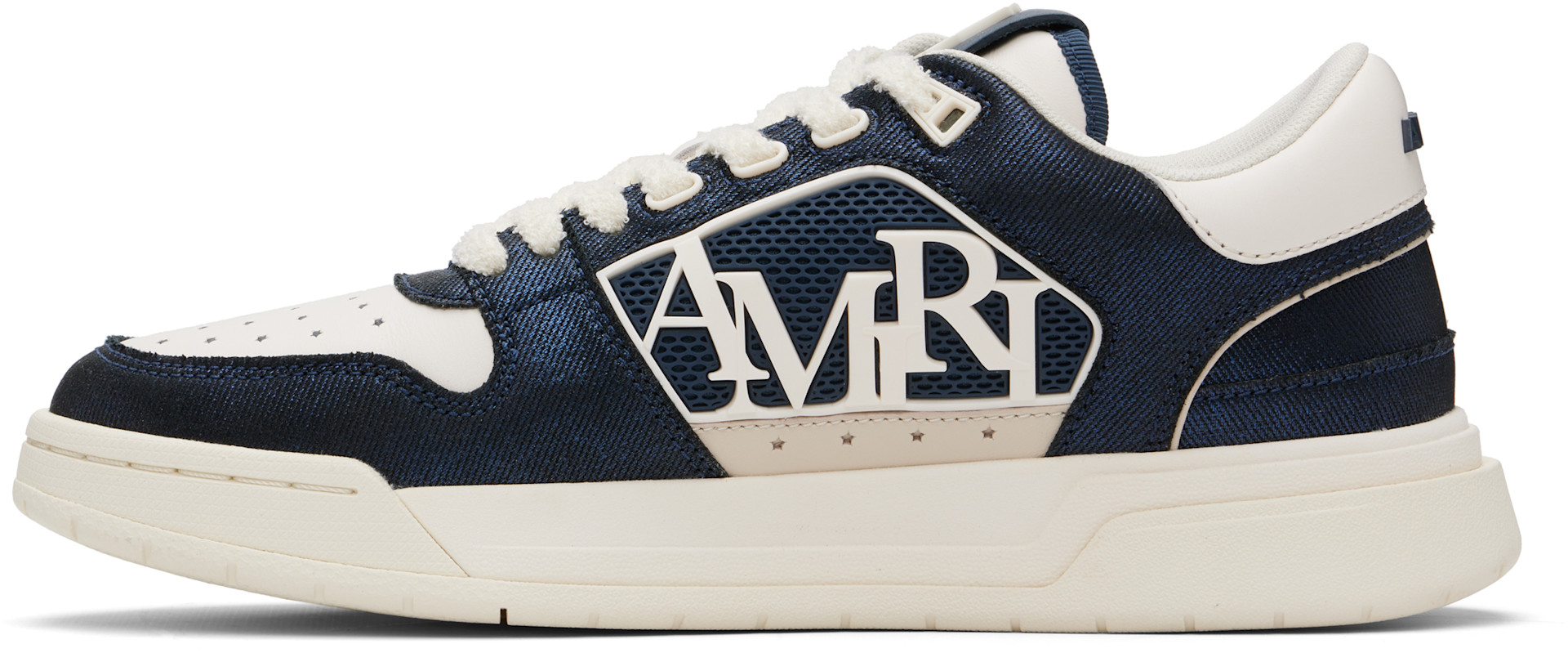 AMIRI: Navy & White Classic Low Sneakers | SSENSE