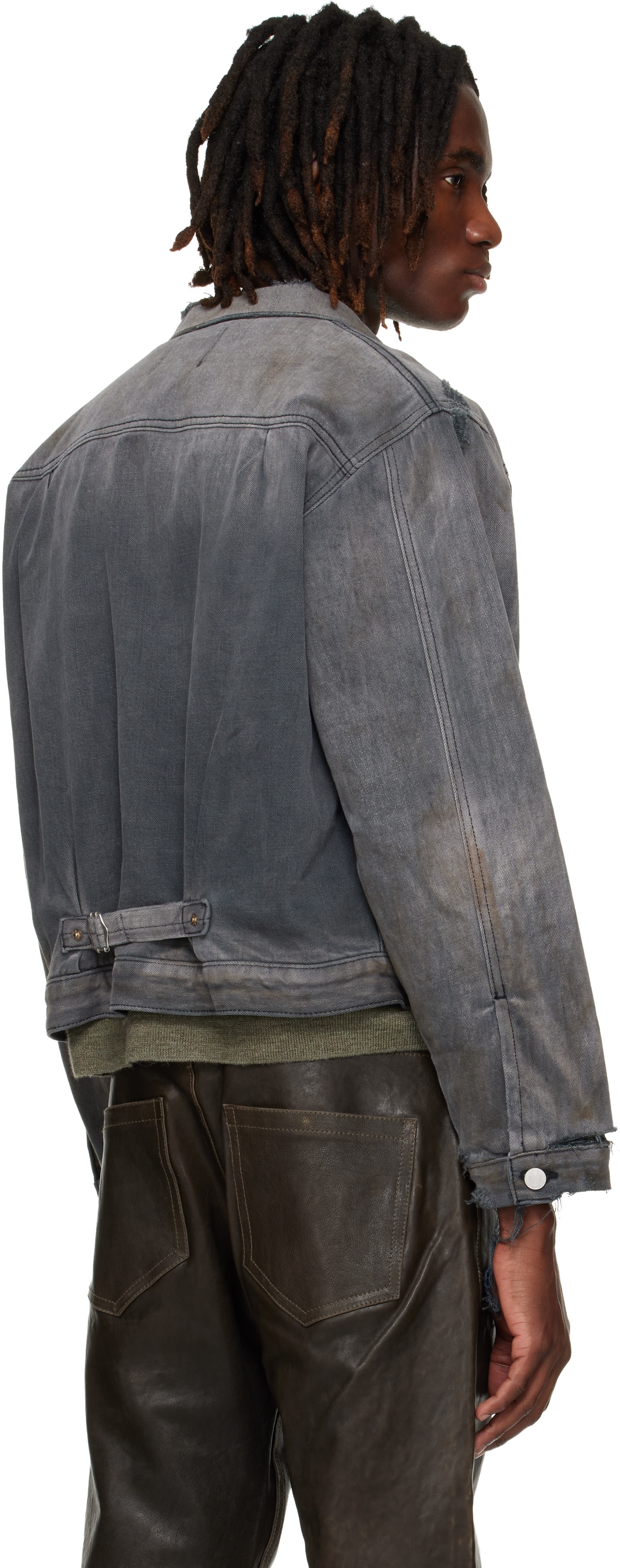 Enfants Riches Déprimés: Gray 'Type VII' Flannel Lined Denim Jacket ...