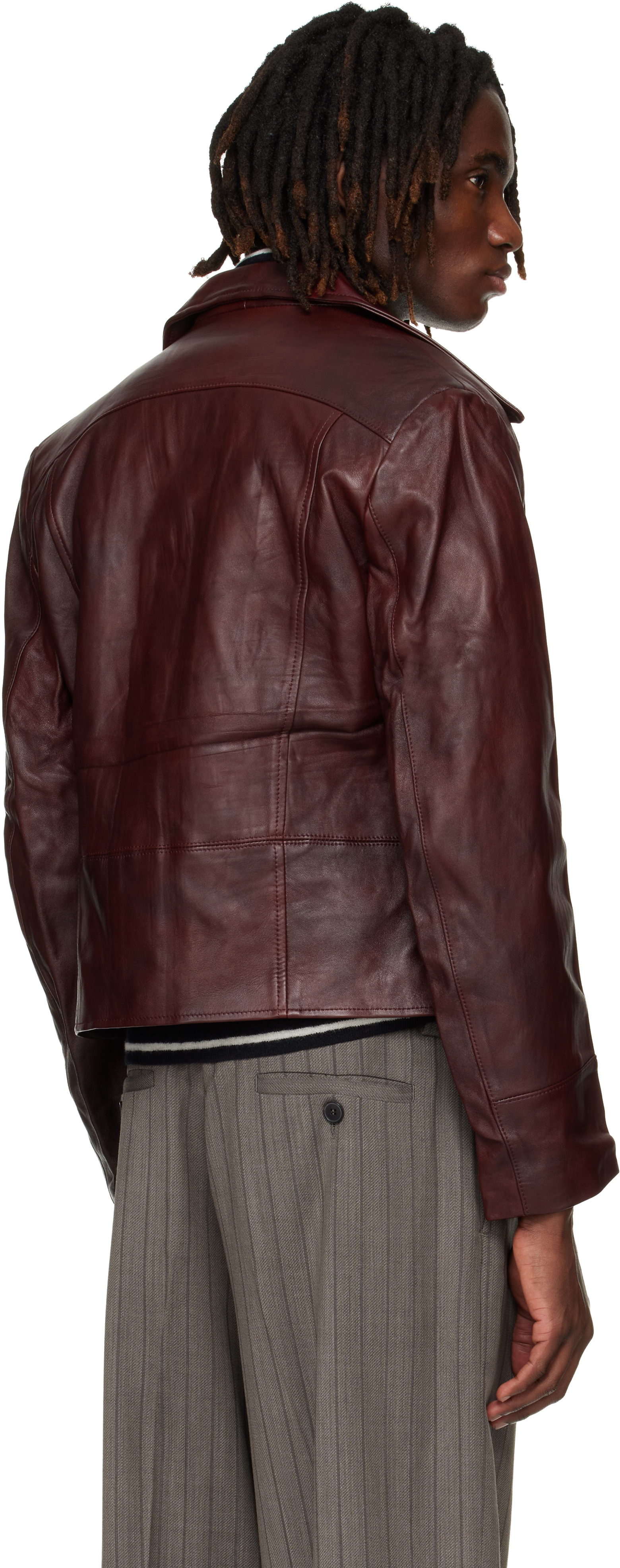 Enfants Riches Déprimés: Red Nick Leather Jacket | SSENSE