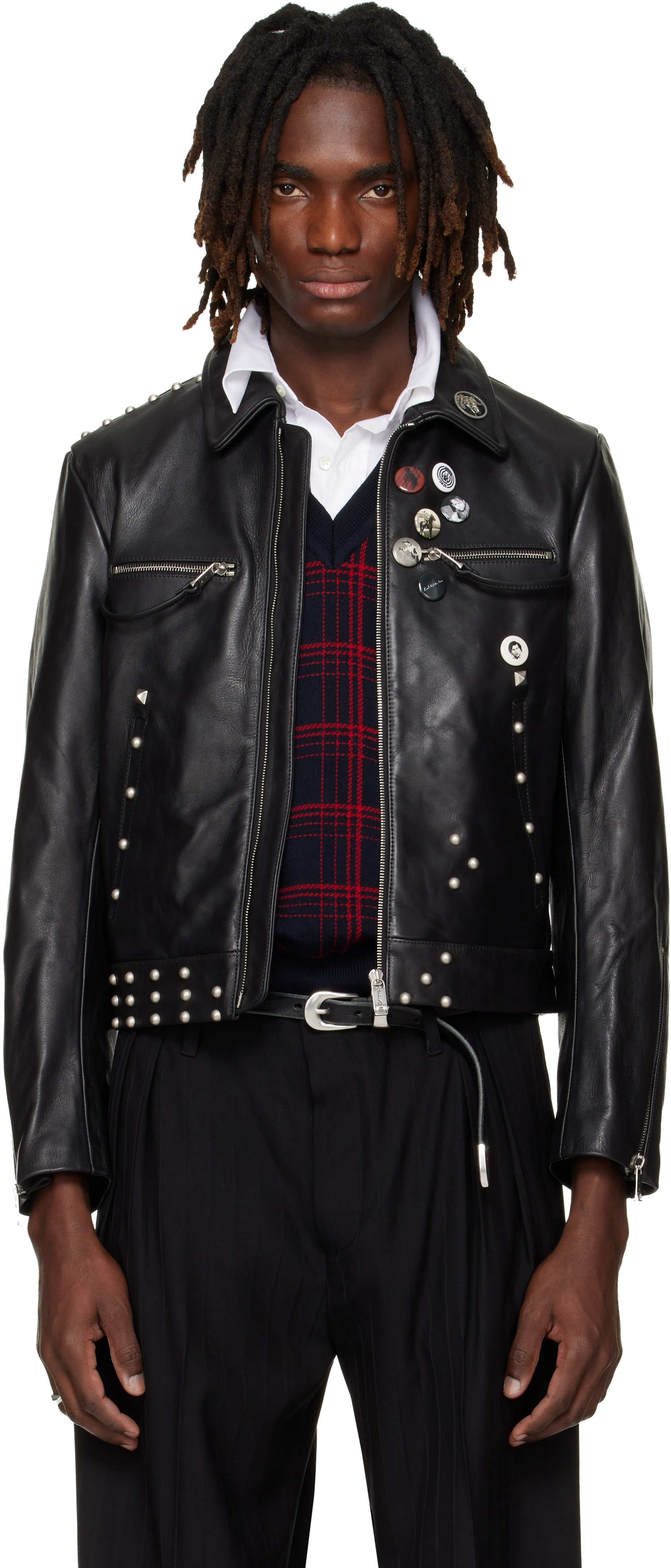 Enfants Riches Déprimés: Black Sid Leather Jacket | SSENSE South Korea