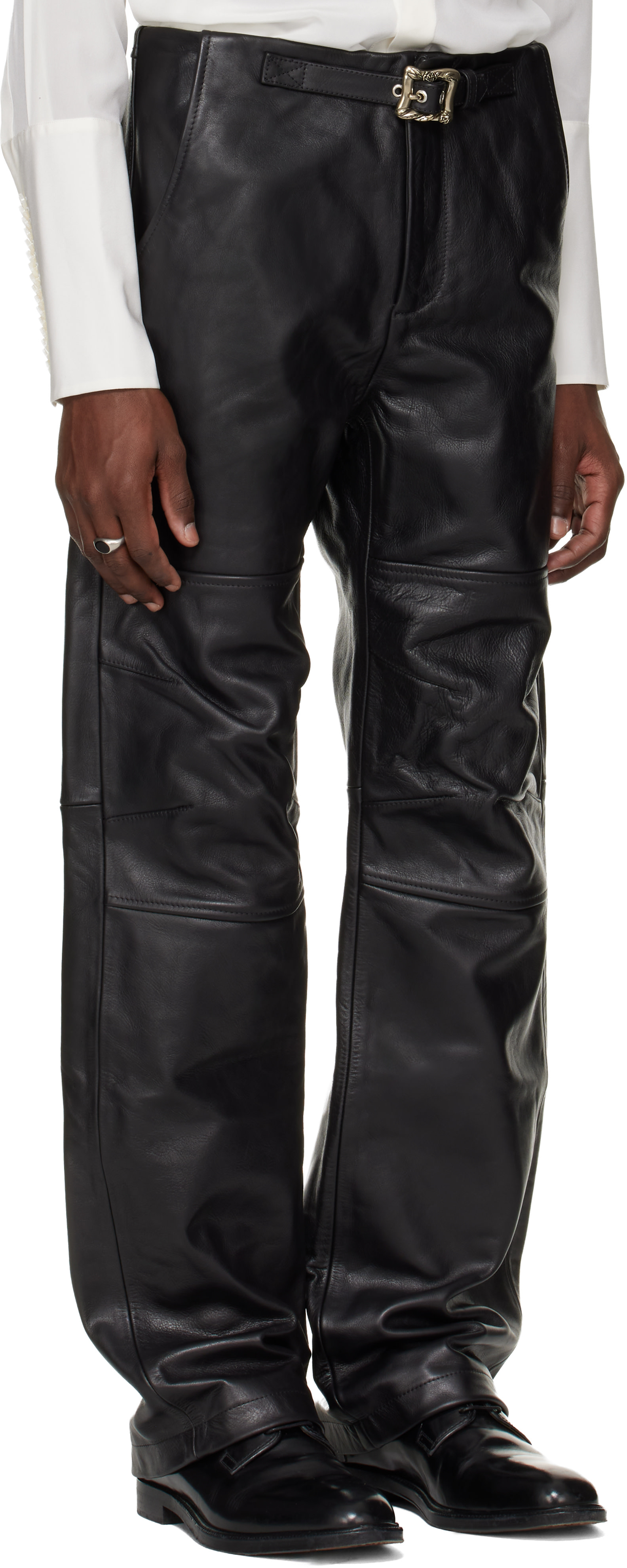 Enfants Riches Déprimés: Black Moto Leather Pants | SSENSE Canada