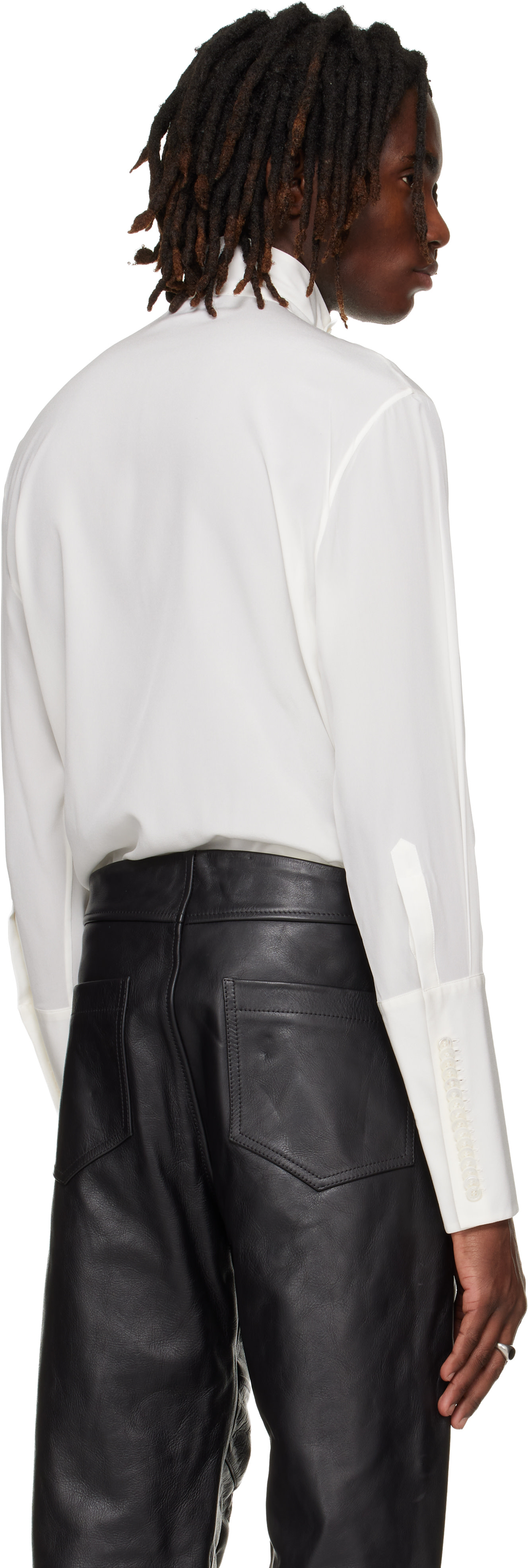Enfants Riches Déprimés: ホワイト Kissing Button Cuff Napoleon 