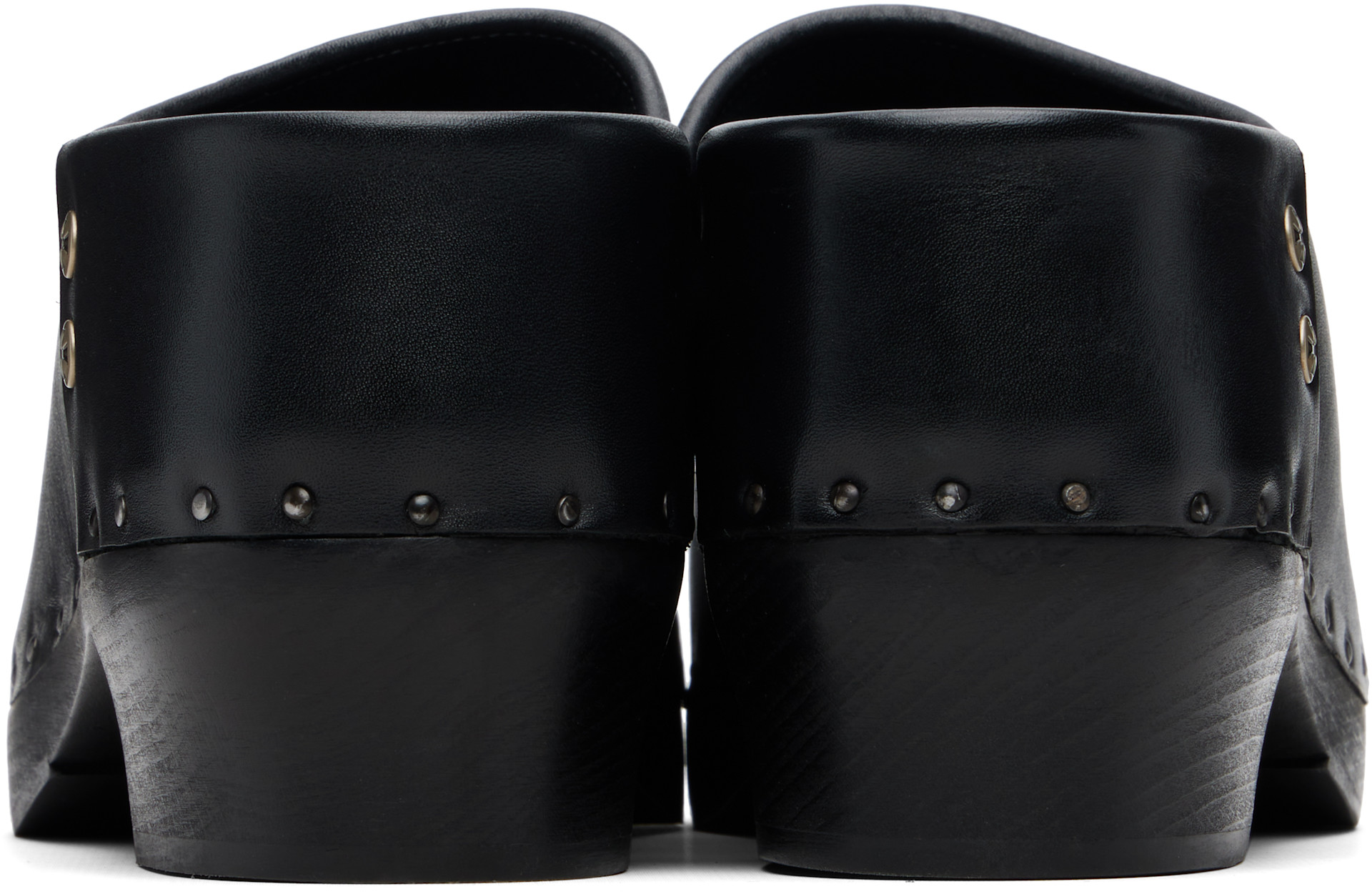 Enfants Riches Déprimés: Black Metal Hardware Clogs | SSENSE