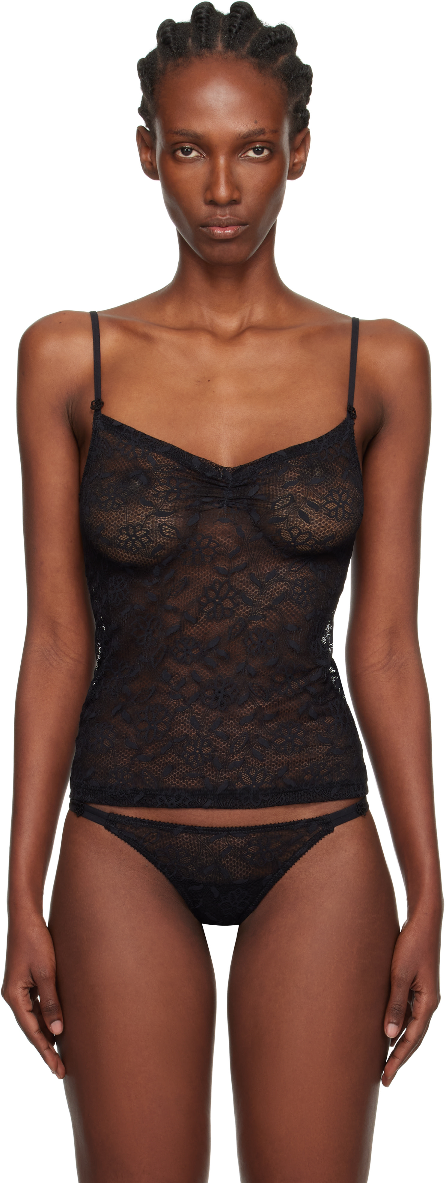 Yasmine Eslami: Black Alice Camisole | SSENSE