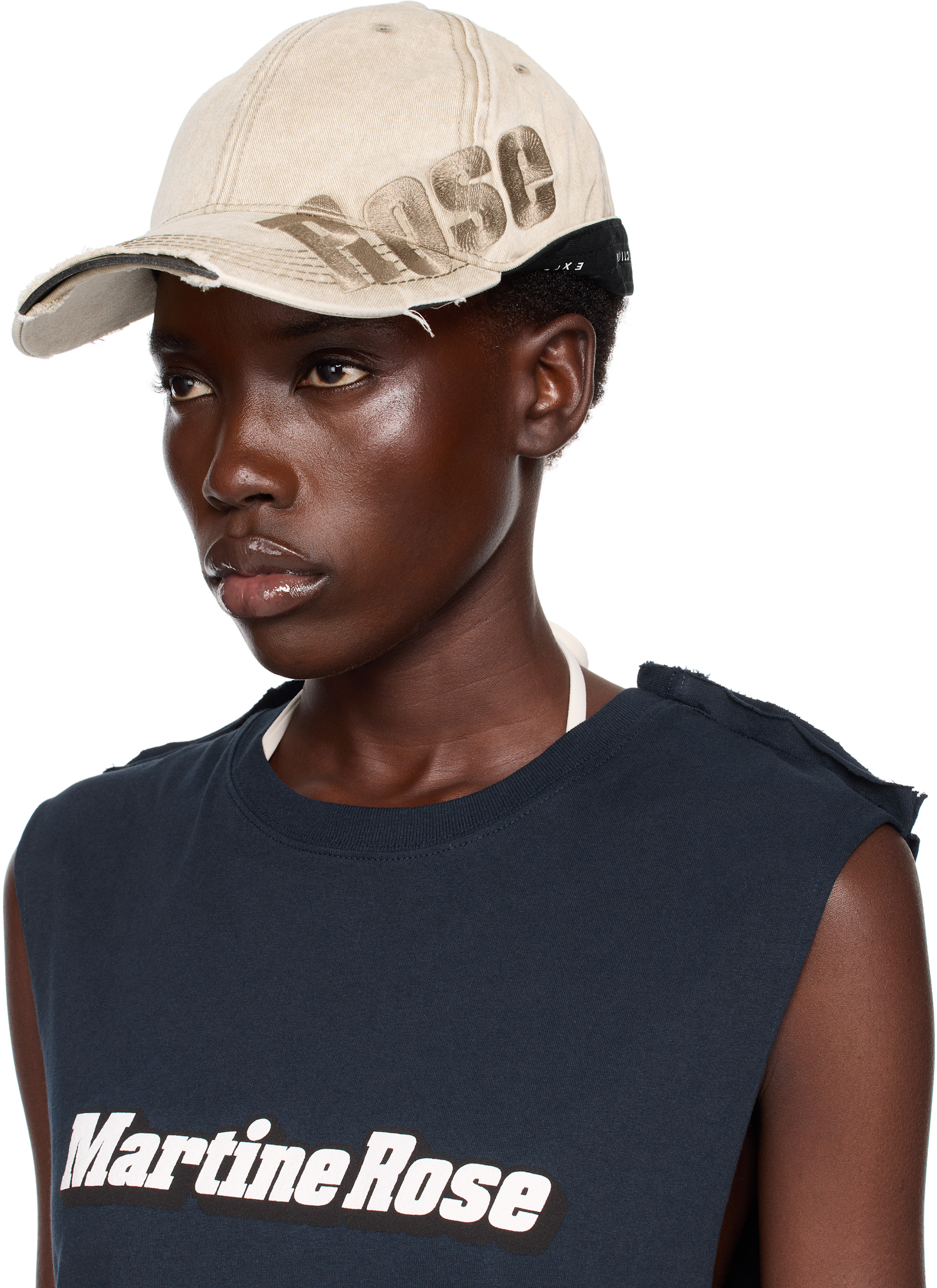 Martine Rose: SSENSE Exclusive Beige Roll Back Cap | SSENSE Germany