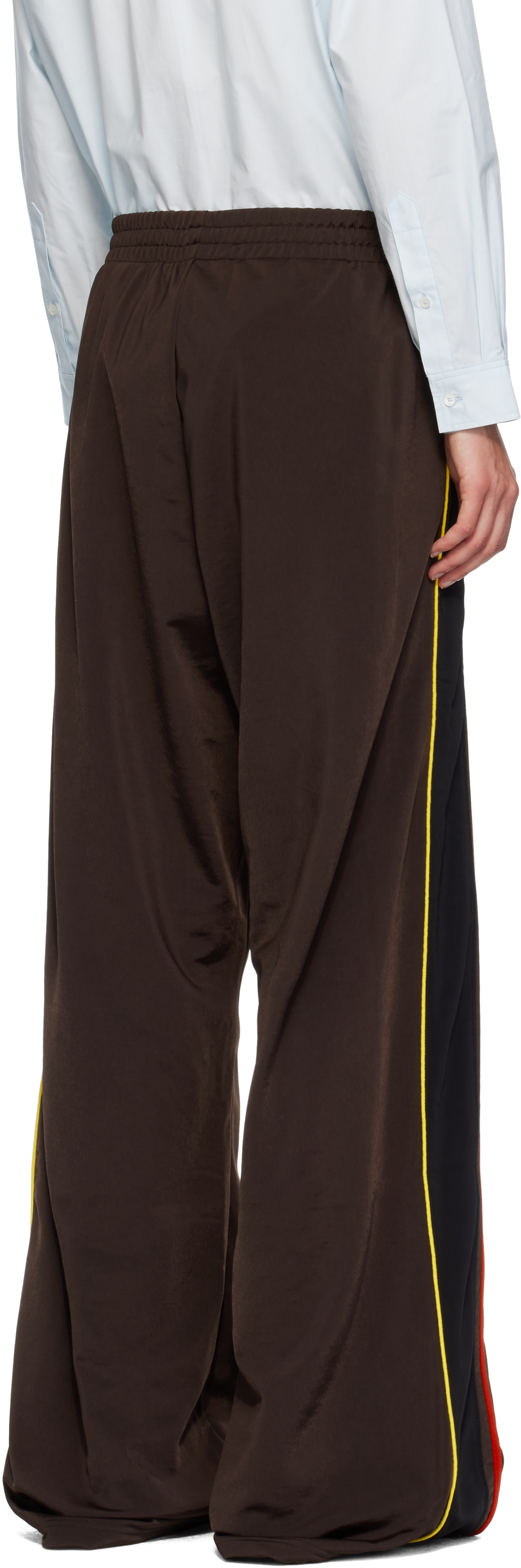 Martine Rose: Brown Wide Leg Track Pants | SSENSE