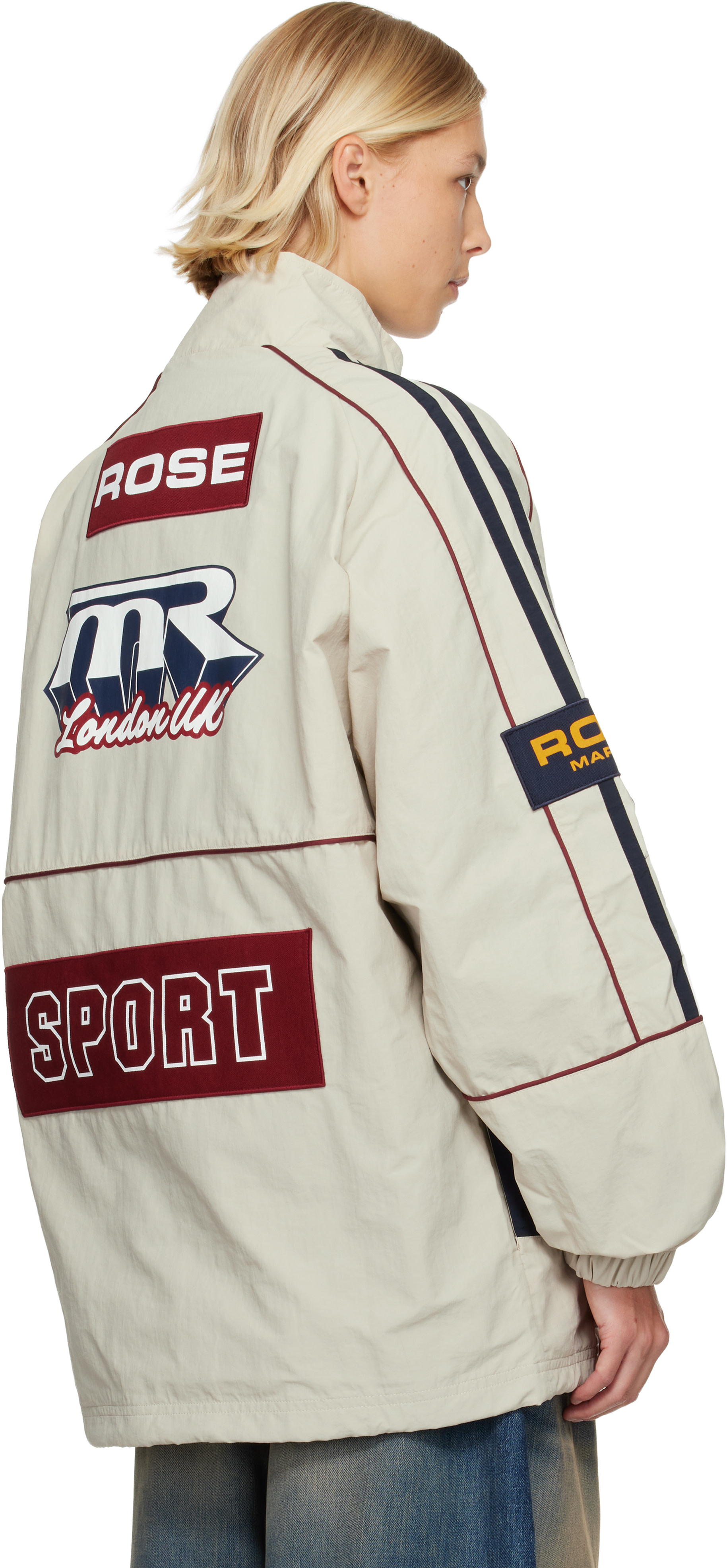 Martine Rose: Beige Hockey Pullover Jacket | SSENSE