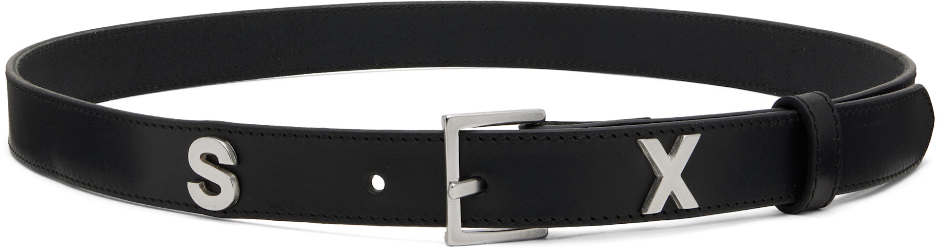 Martine Rose Rudy Belt ブラック M Martine Rose: Black 'Sex' Leather Belt | SSENSE Canada