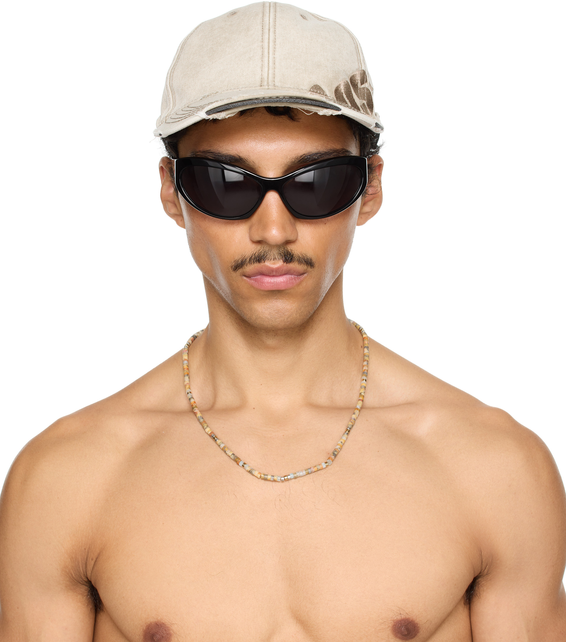 Martine Rose - SSENSE 익스클루시브 베이지 롤 백 볼캡