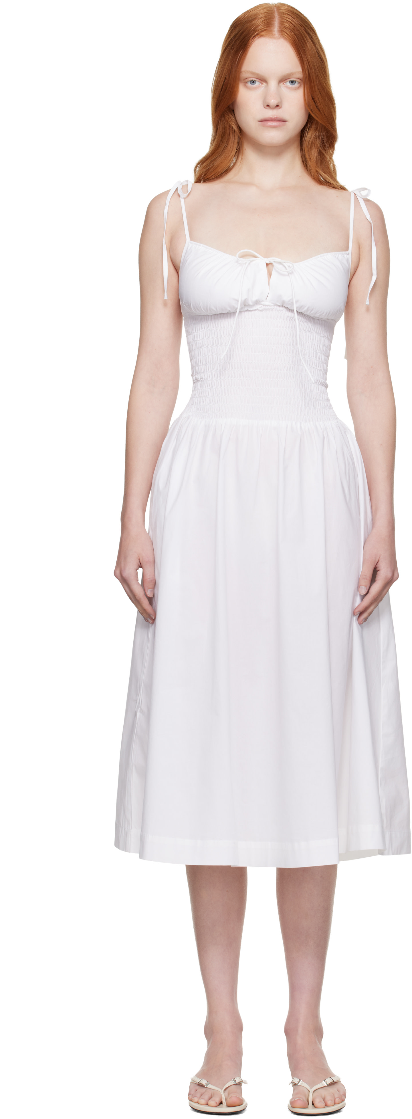 GUIZIO - Robe midi Lura blanche