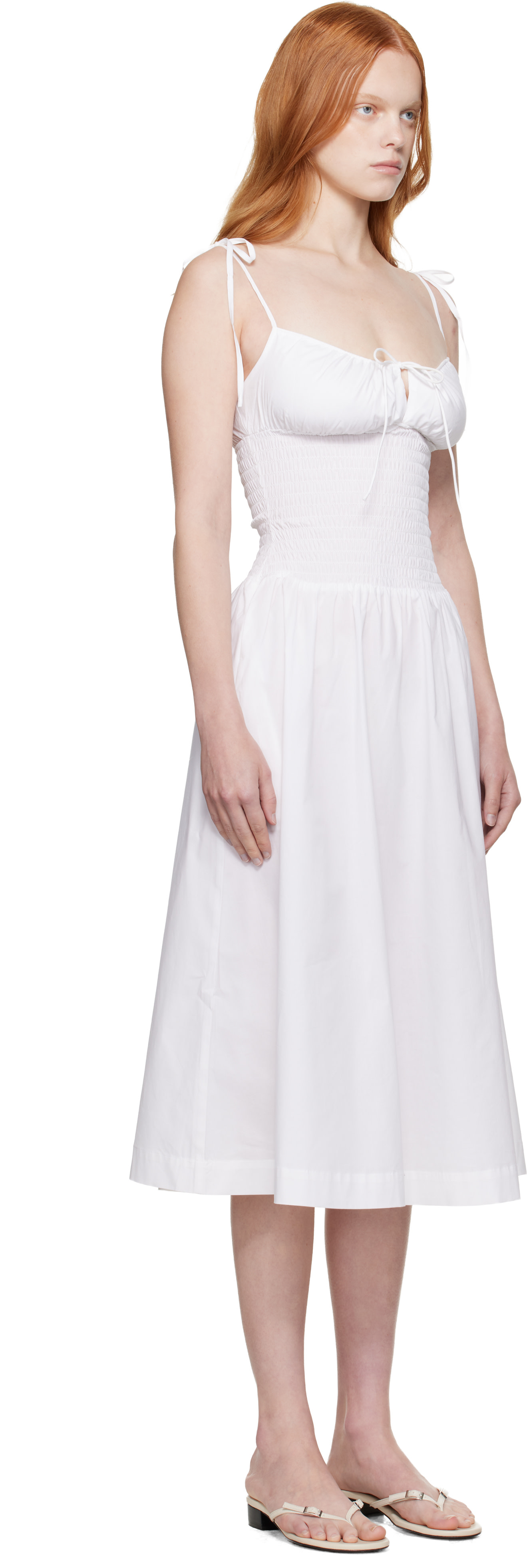 GUIZIO - Robe midi Lura blanche