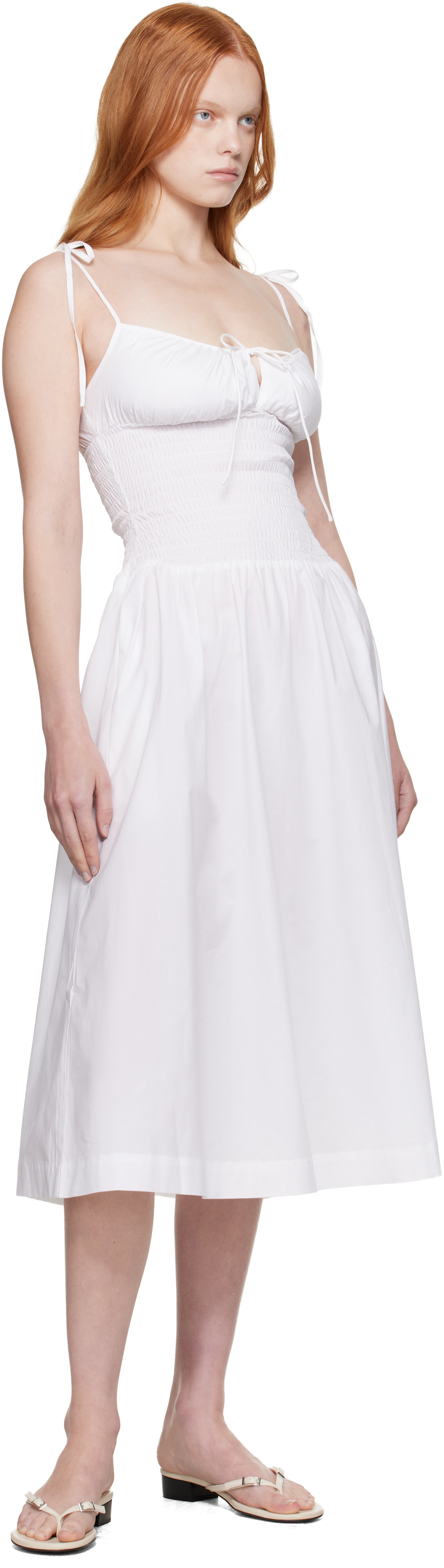 GUIZIO - Robe midi Lura blanche