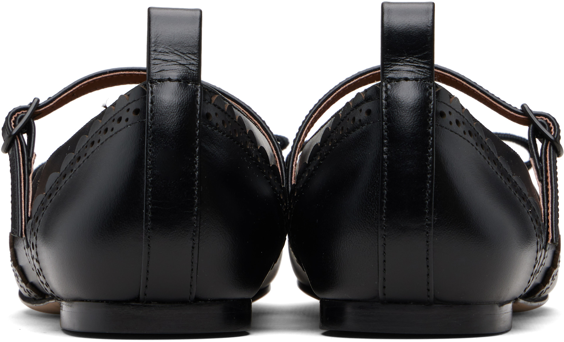 SHUSHU/TONG: Black Square-Toe Mary Jane Flats | SSENSE
