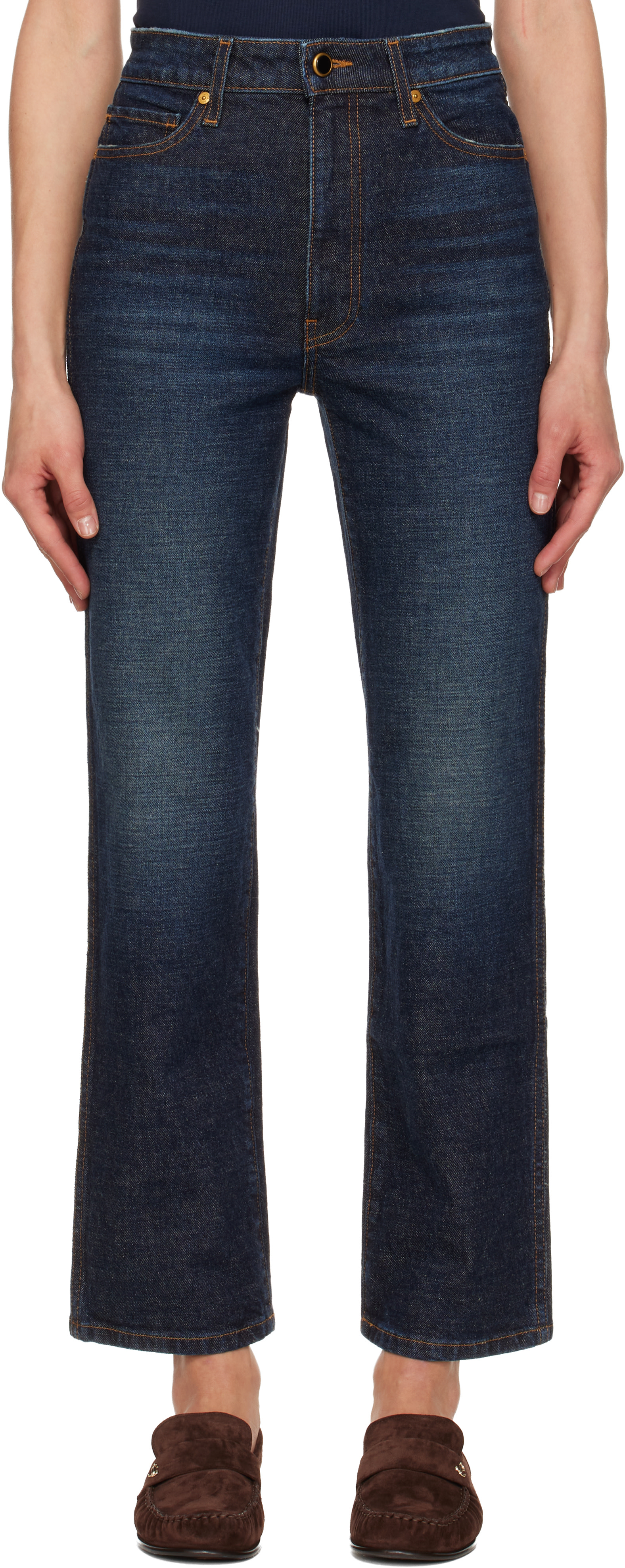 KHAITE - Jean extensible Abigail bleu