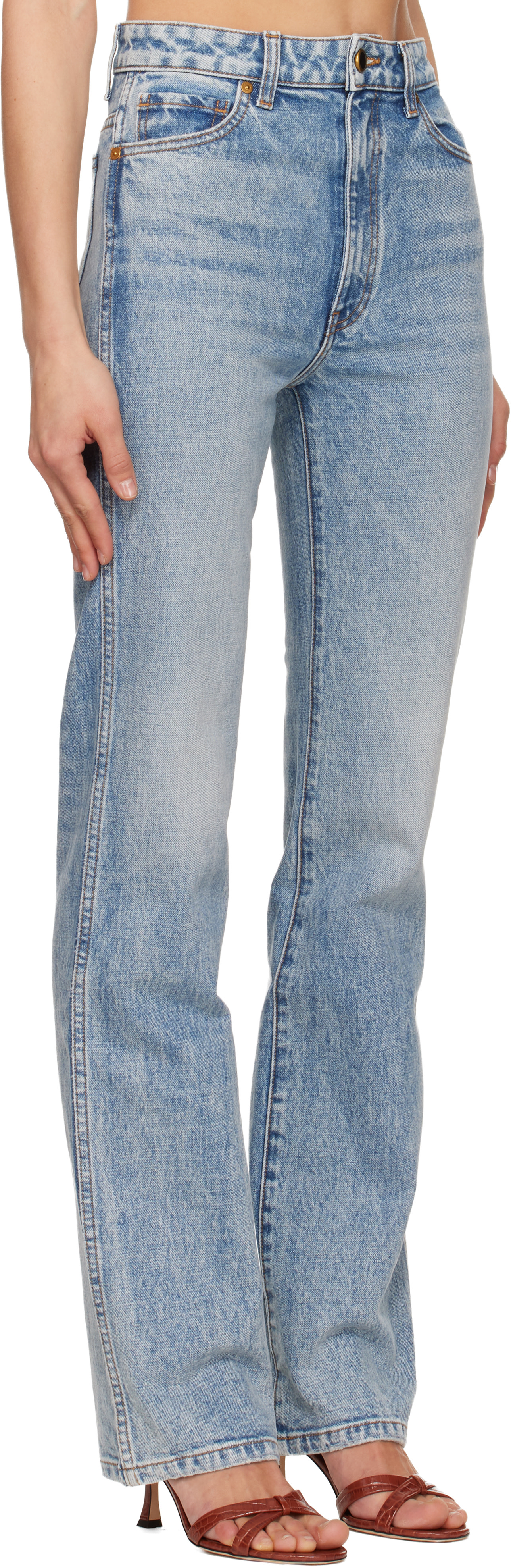 KHAITE - Jean extensible Danielle bleu