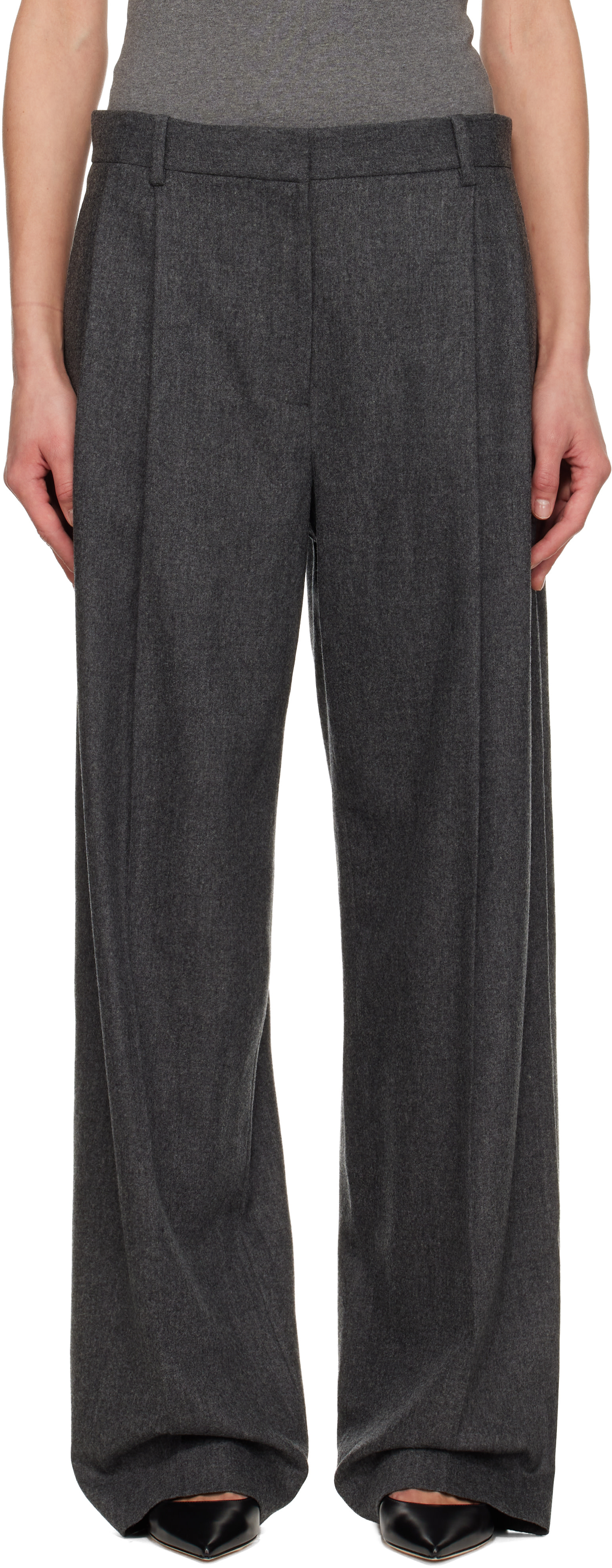 KHAITE - Pantalon August gris
