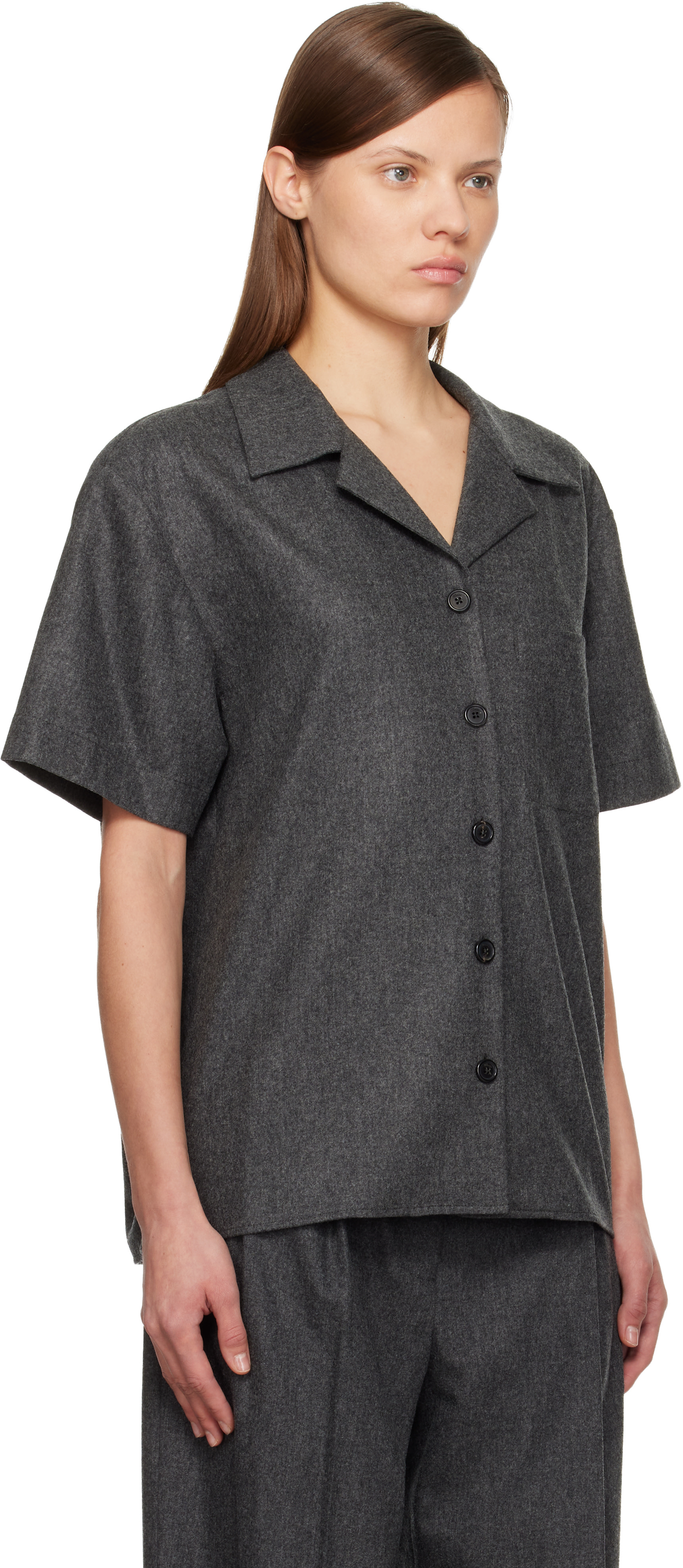 KHAITE - Chemise Riordan gris