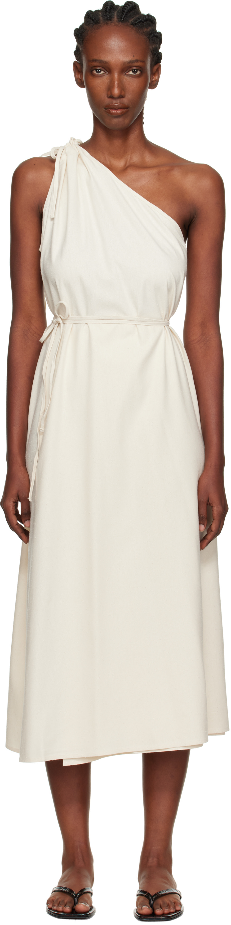 Baserange - Robe midi View blanc cassé
