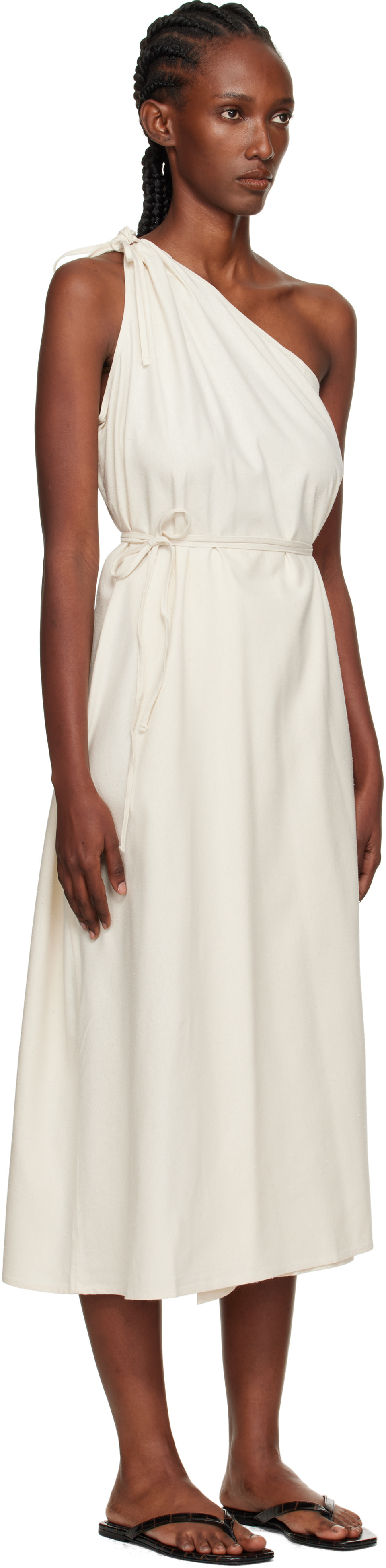 Baserange - Robe midi View blanc cassé