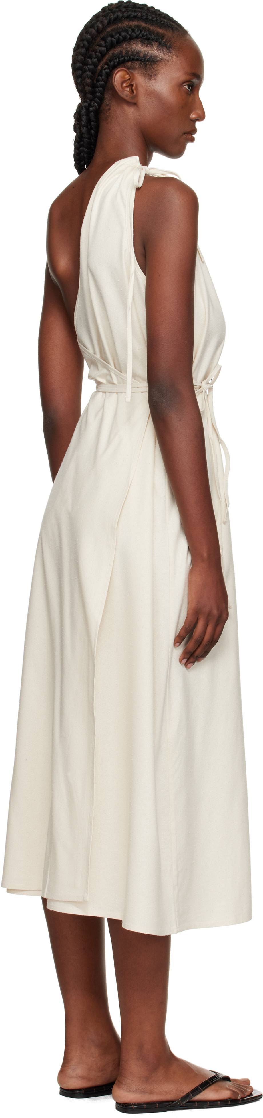 Baserange - Robe midi View blanc cassé