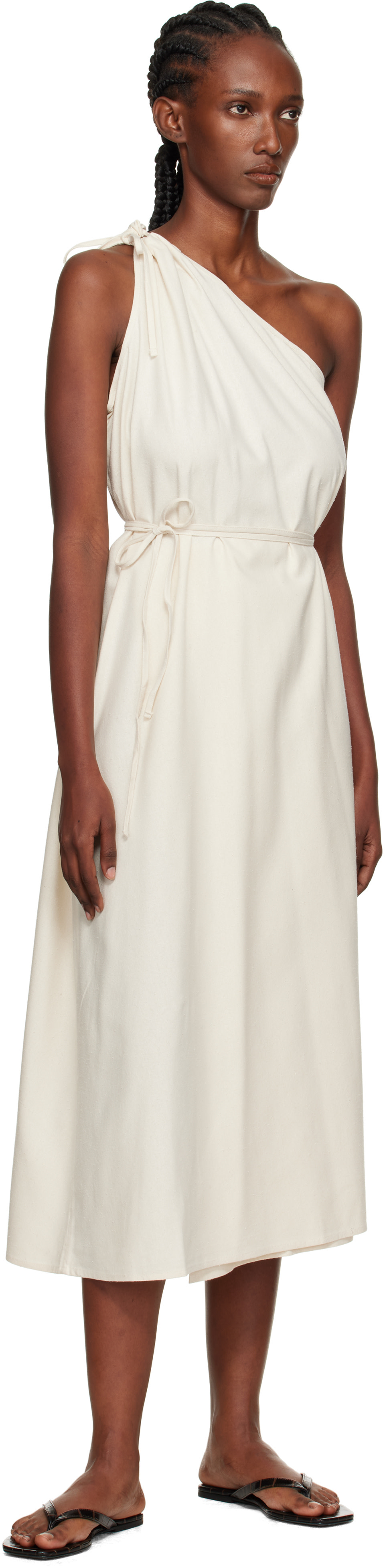 Baserange - Robe midi View blanc cassé