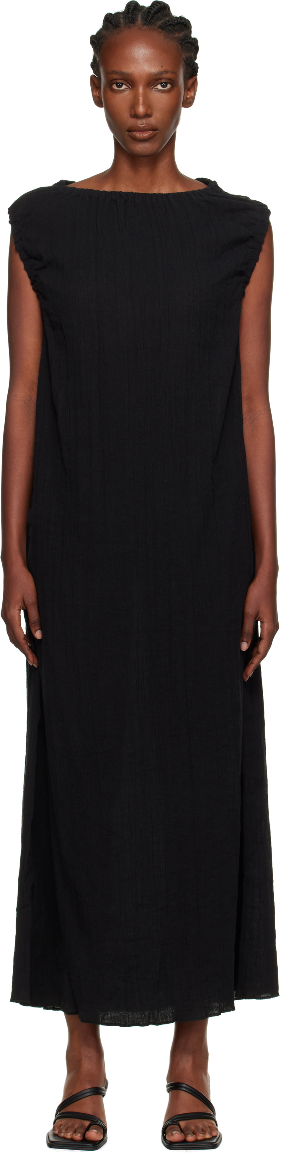 Baserange - Robe longue Mia noire