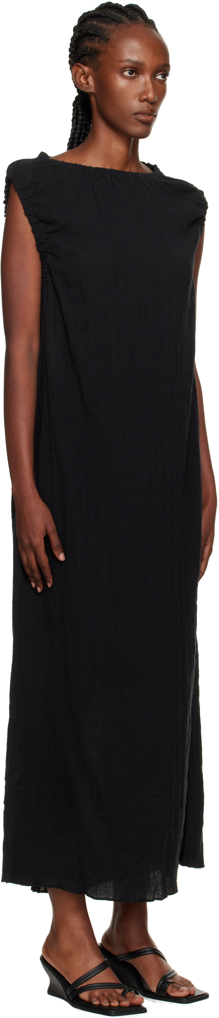 Baserange - Robe longue Mia noire