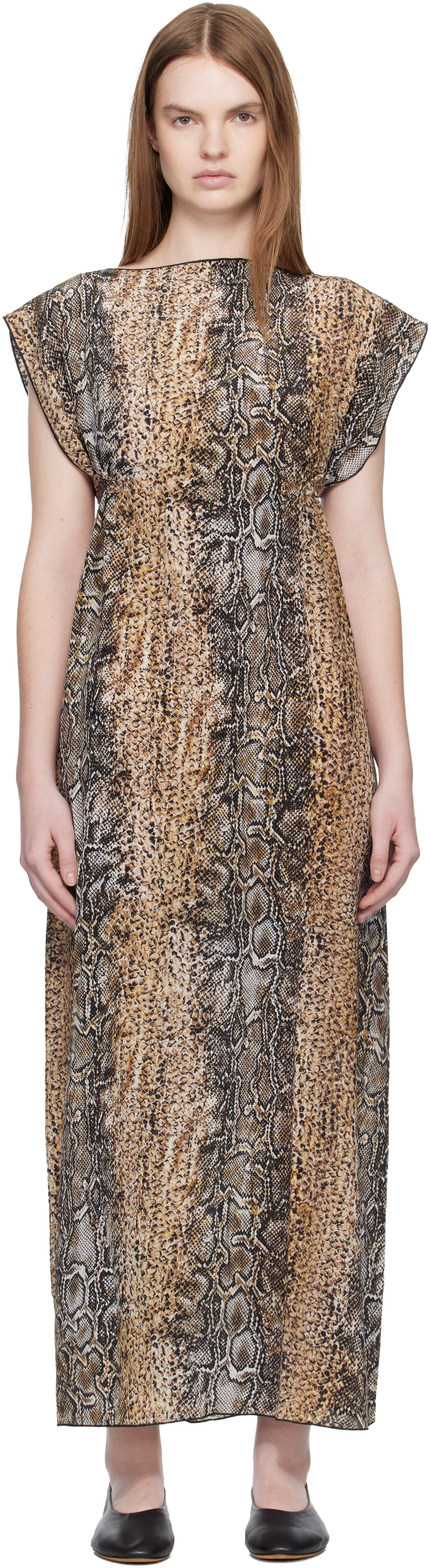 Baserange - Robe longue Rema beige
