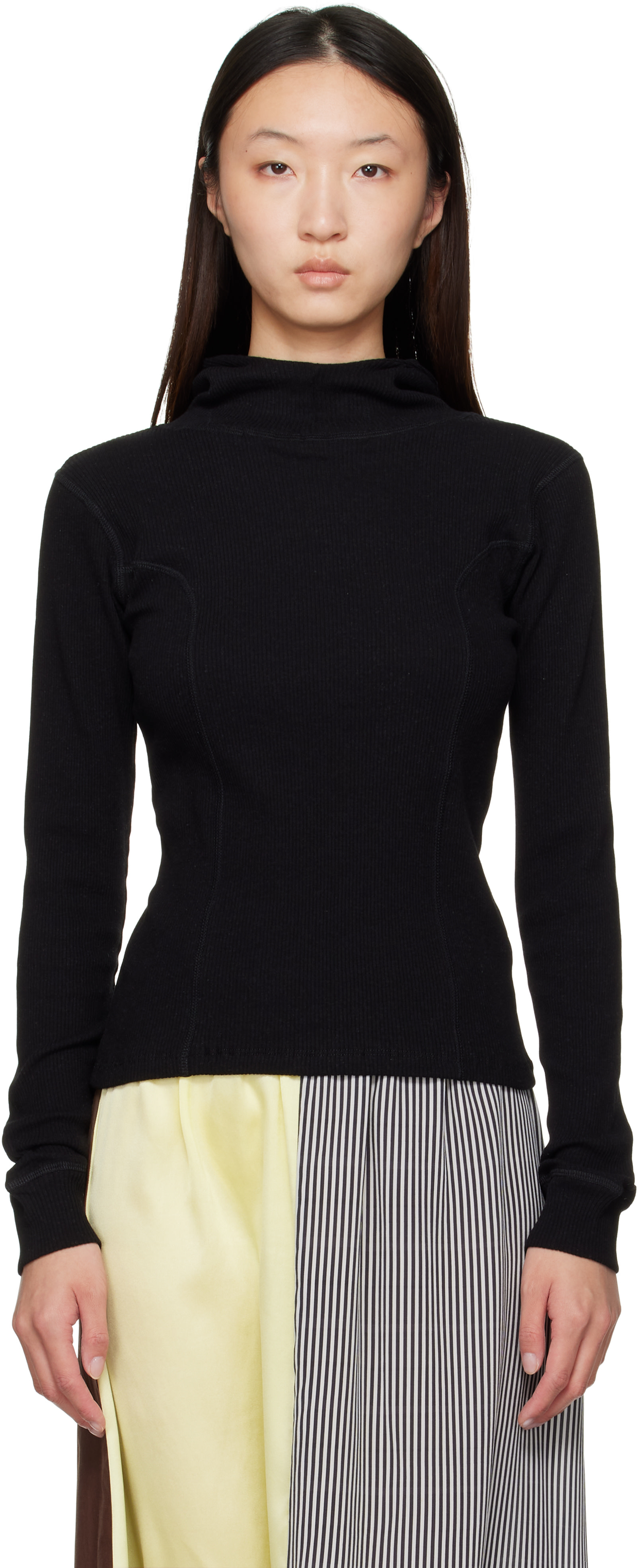 Baserange - Pull à capuche Hanifa noir