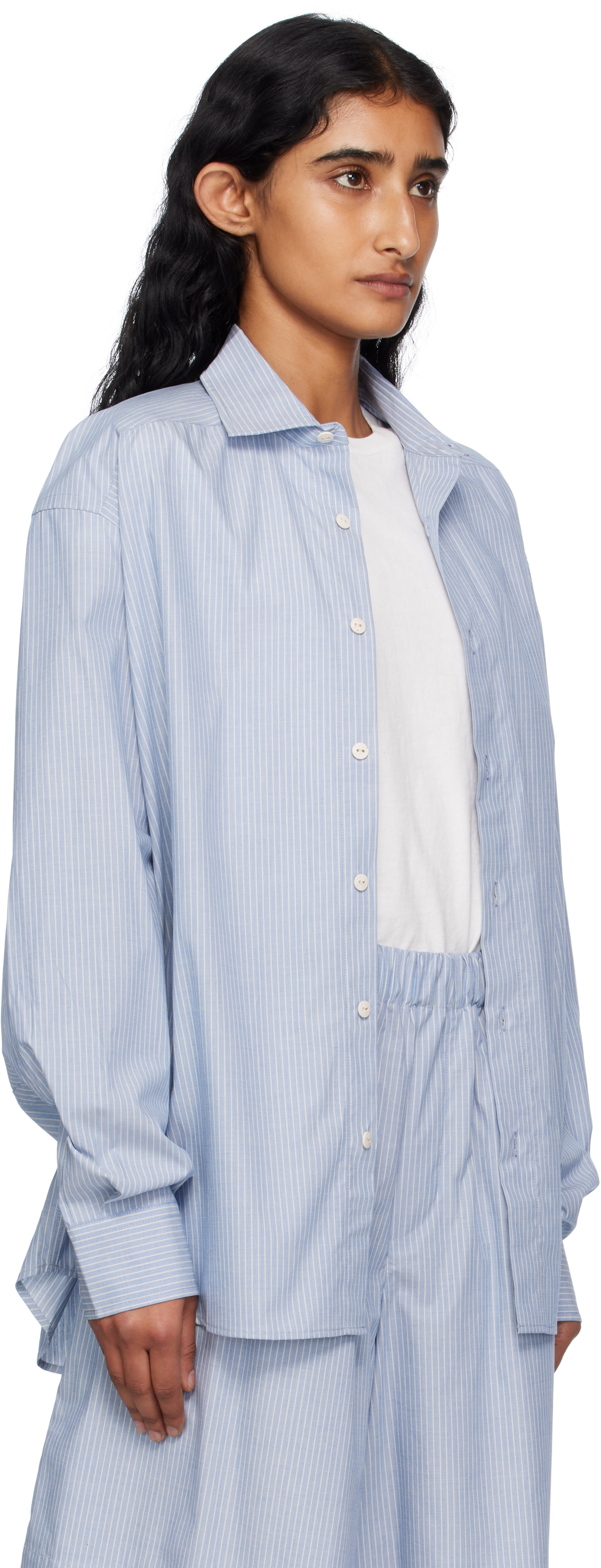 Baserange: Blue Claude Shirt | SSENSE