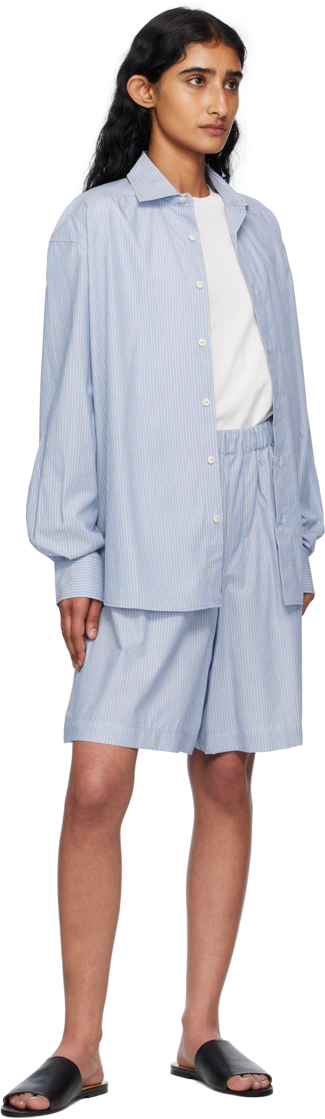 Baserange: Blue Claude Shirt | SSENSE