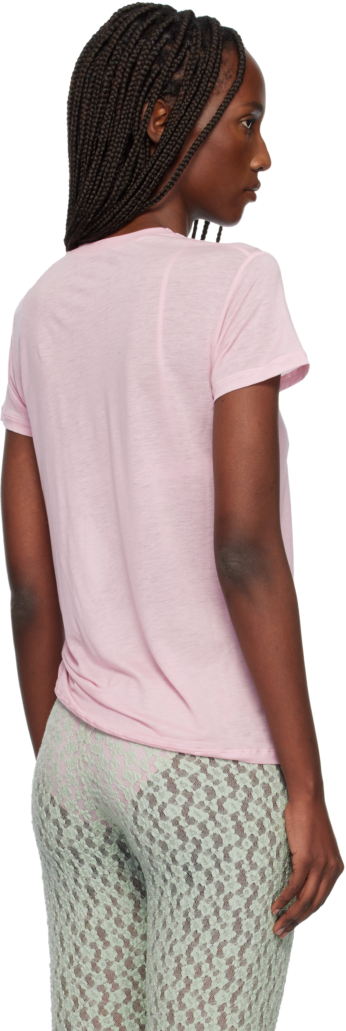 Baserange: Pink Bamboo T-shirt | SSENSE